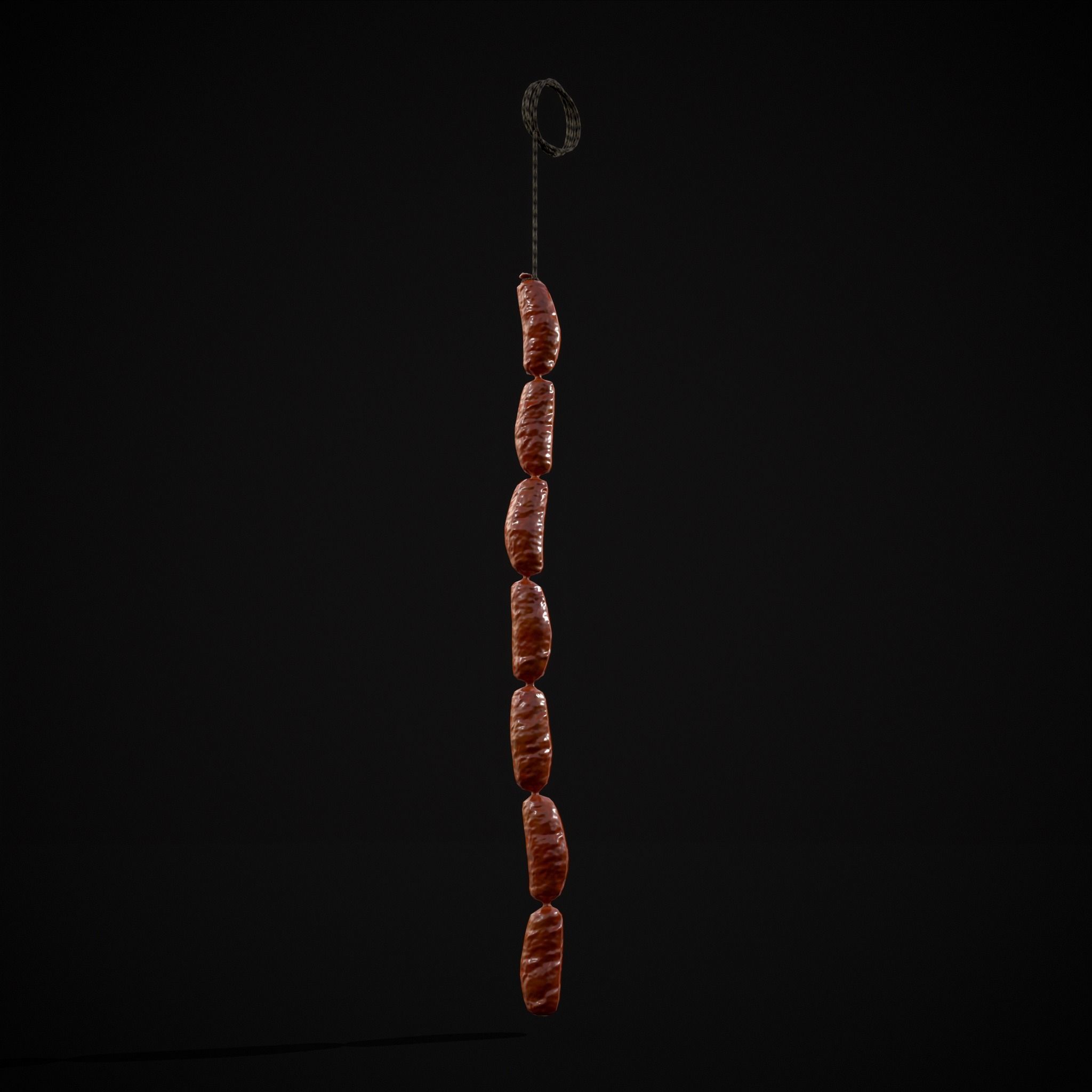 Hanging English Sausage Link Low-poly 3D model_7