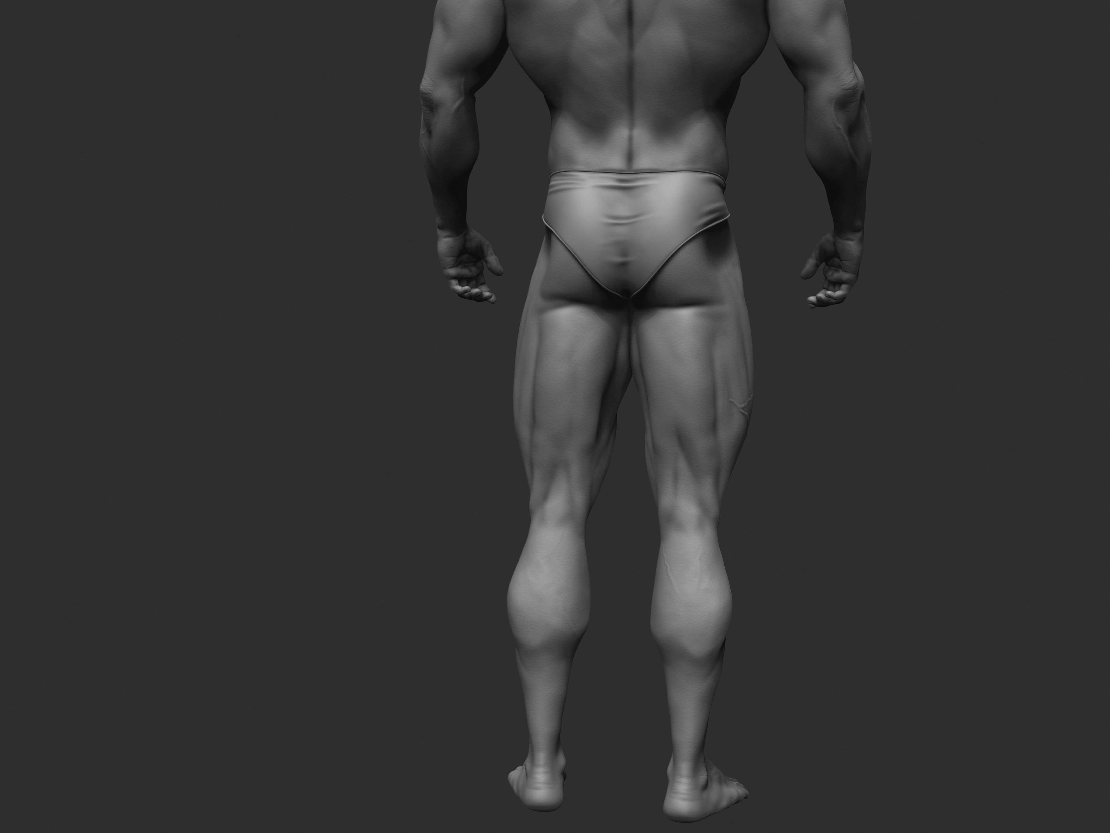 Bodybuilder statue 3D print model_10