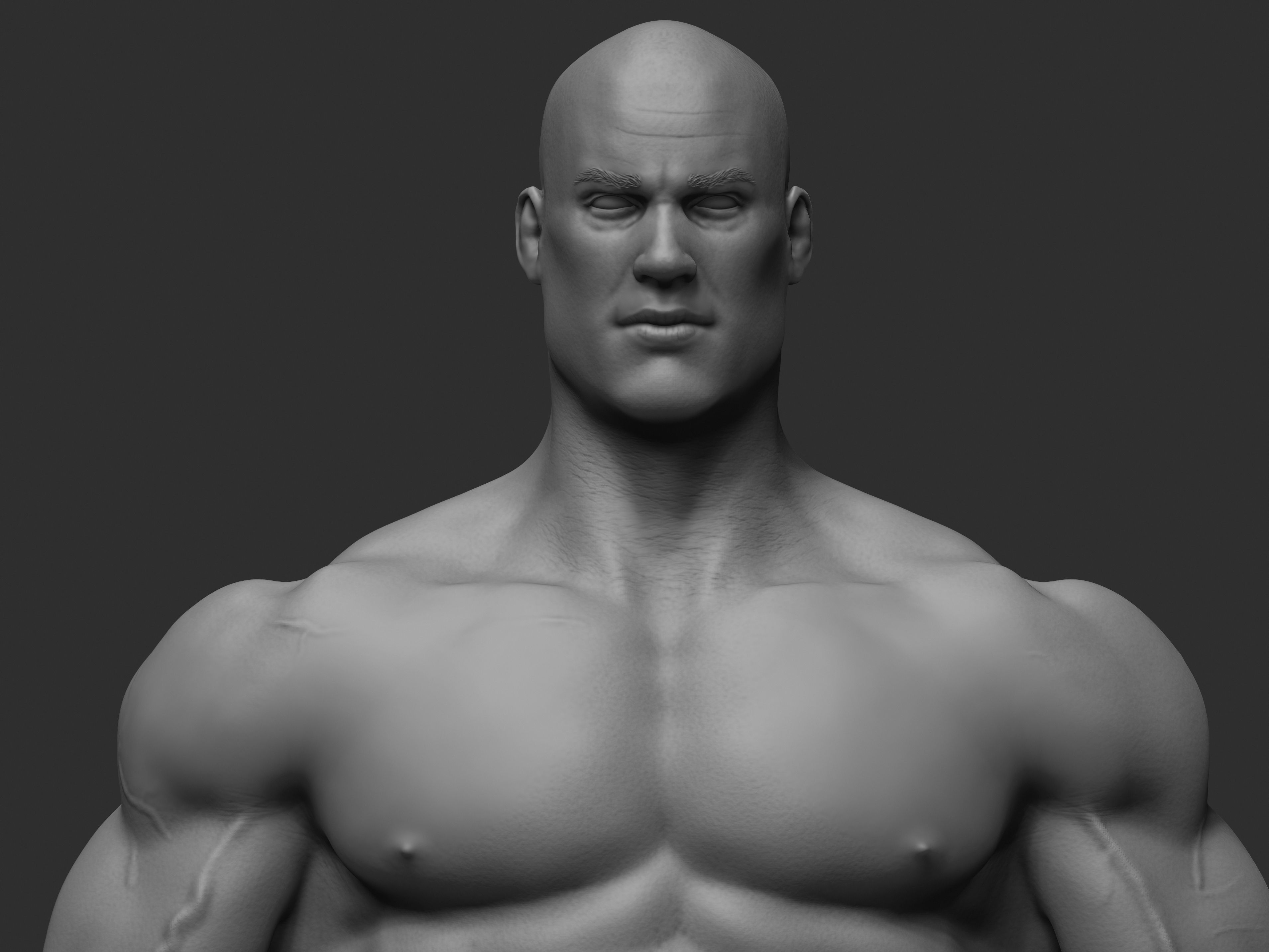 Bodybuilder statue 3D print model_16