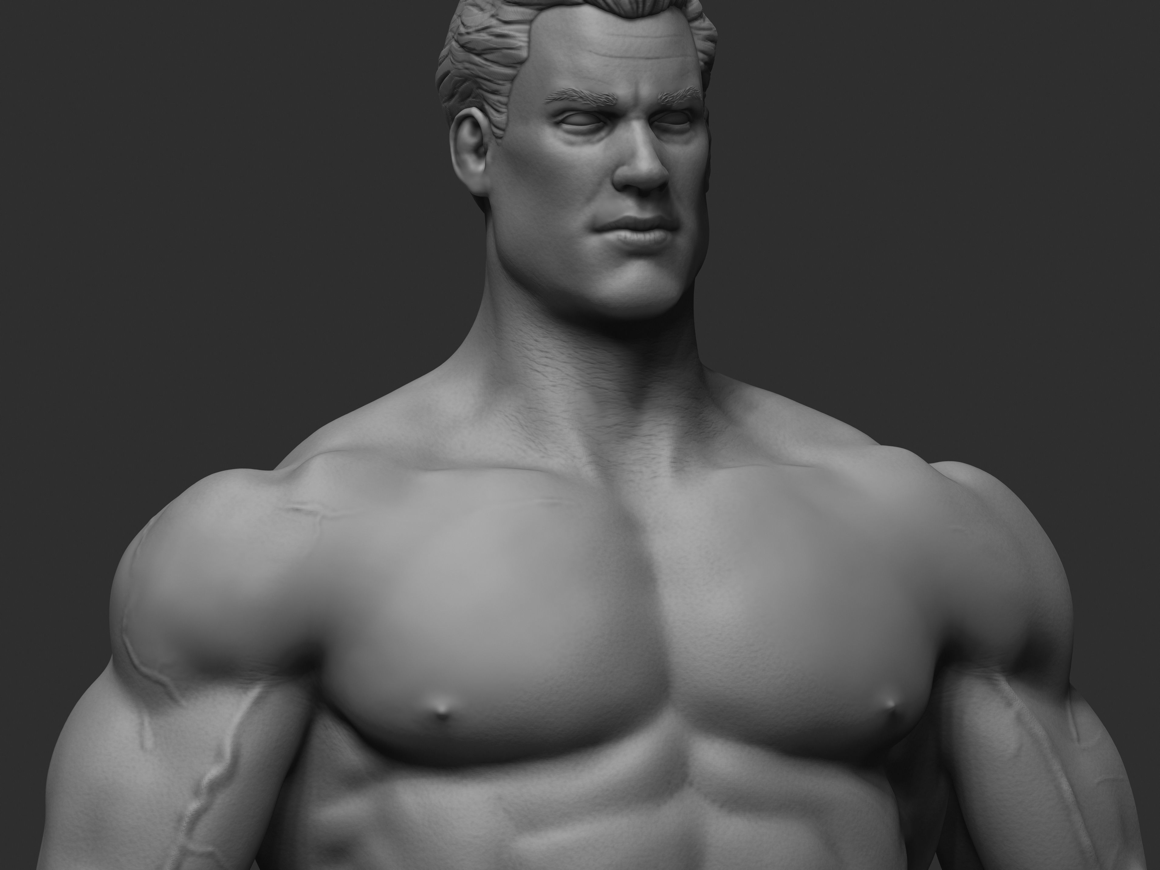 Bodybuilder statue 3D print model_5