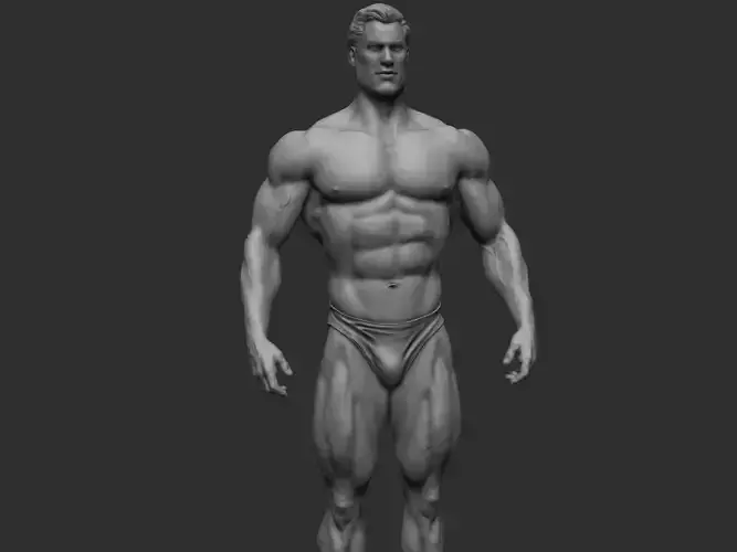 Bodybuilder statue