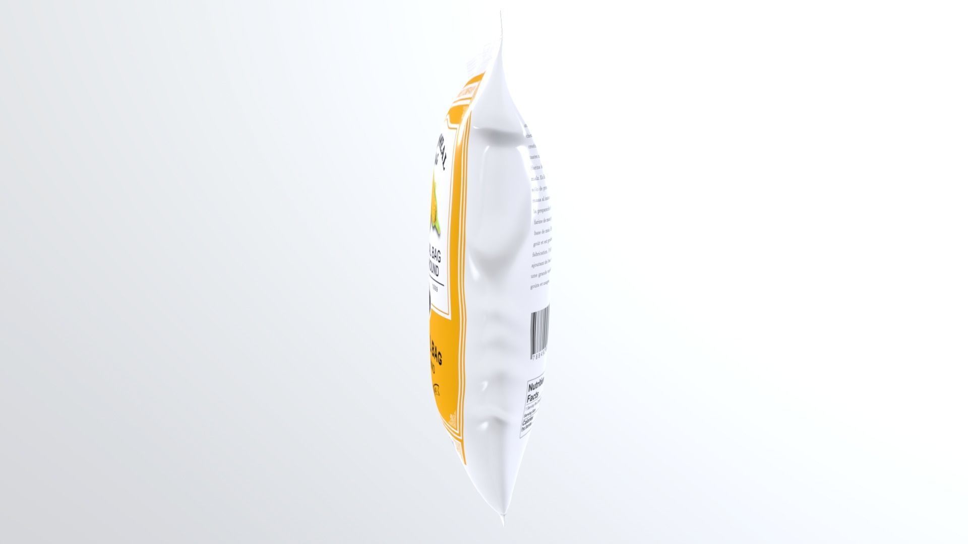 Cornmeal Low-poly 3D model_4