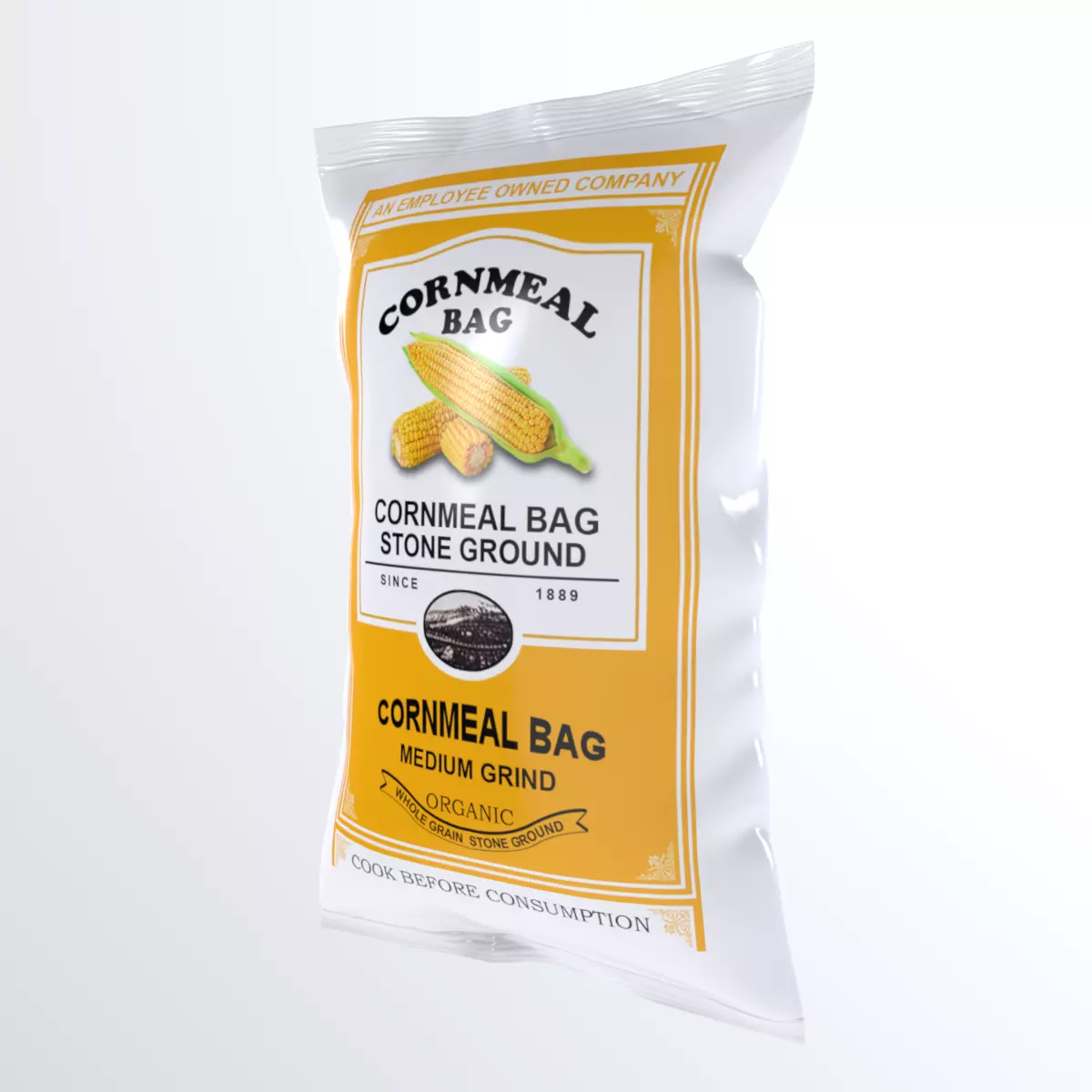 Cornmeal Low-poly 3D model_0