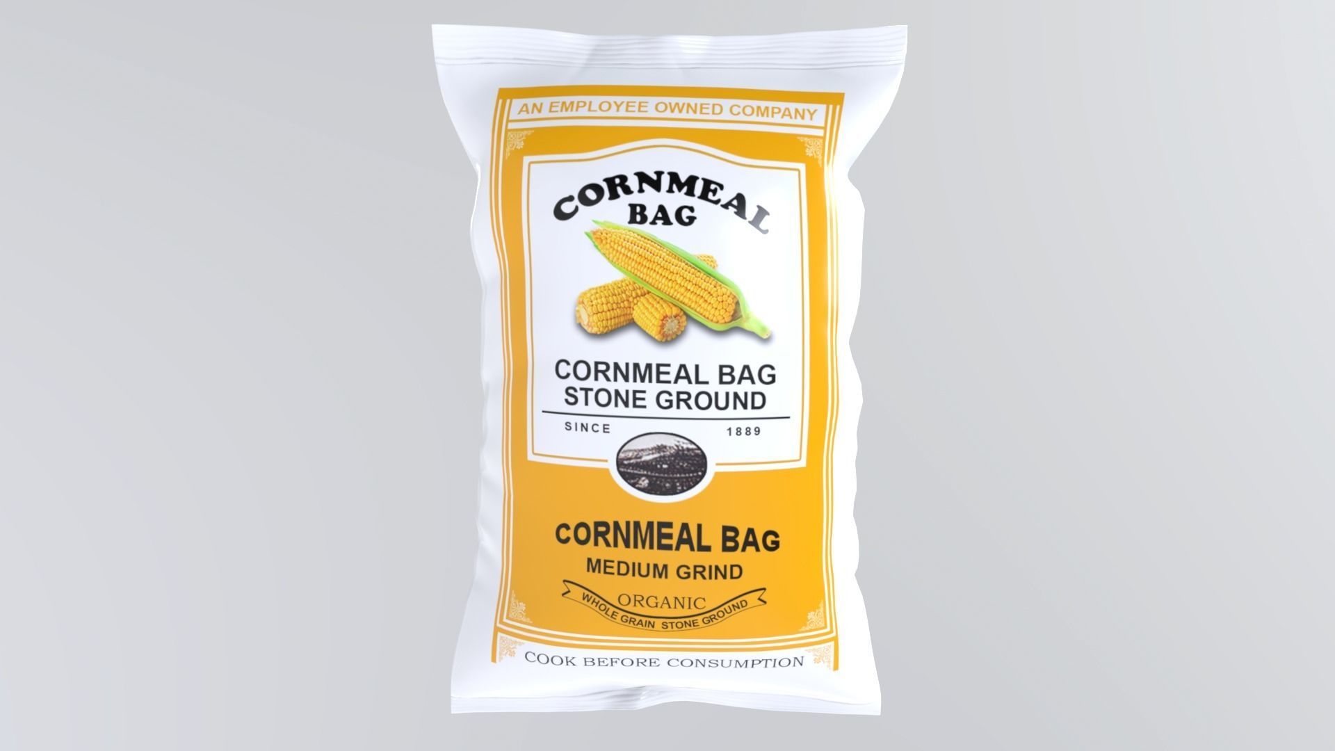 Cornmeal Low-poly 3D model_3