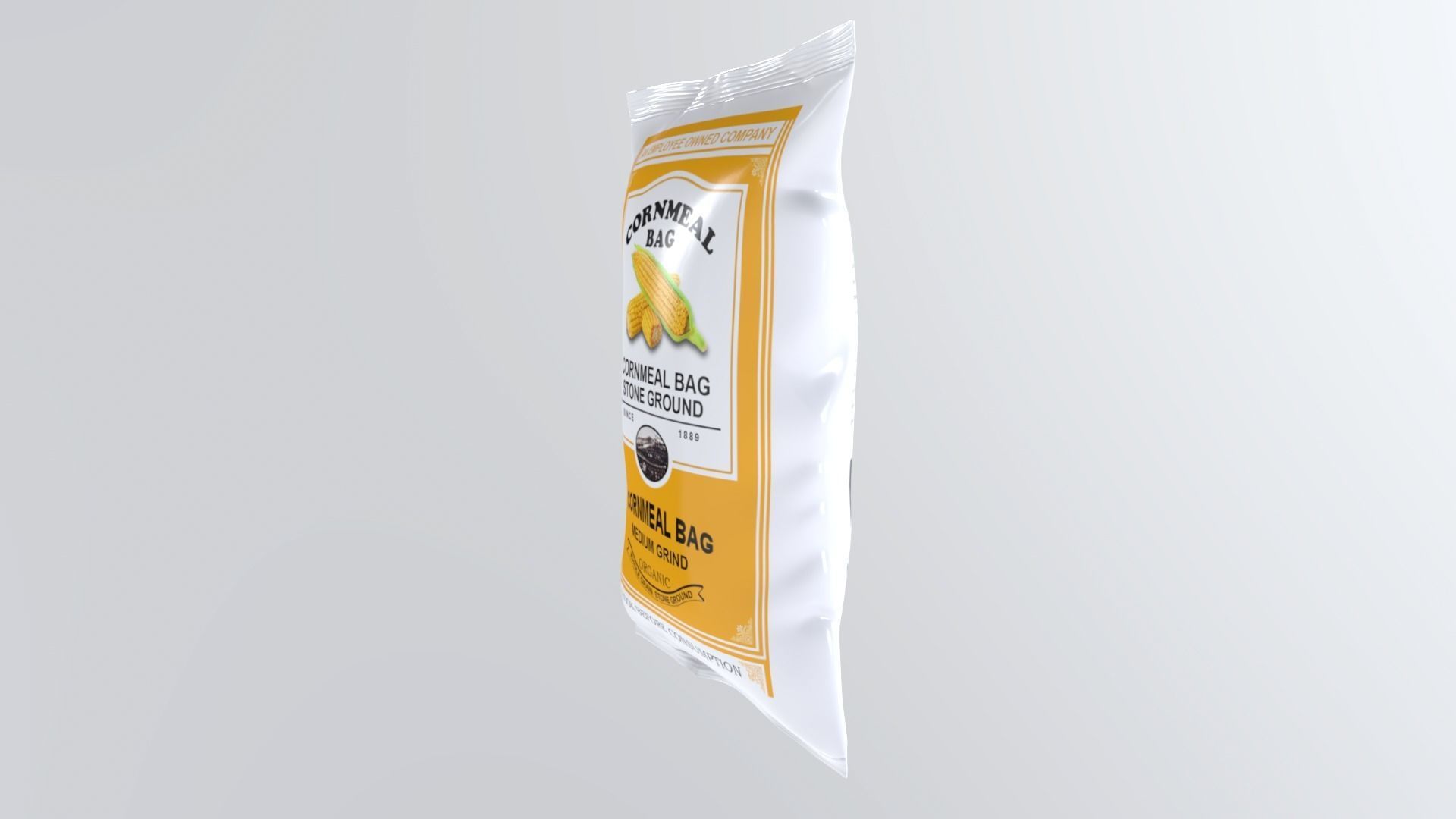 Cornmeal Low-poly 3D model_6