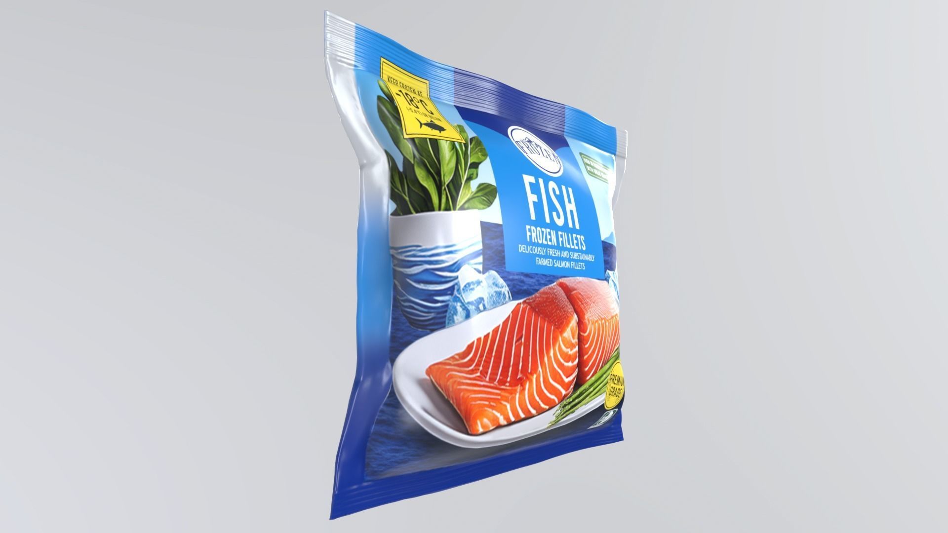 FrozenFish Low-poly 3D model_5