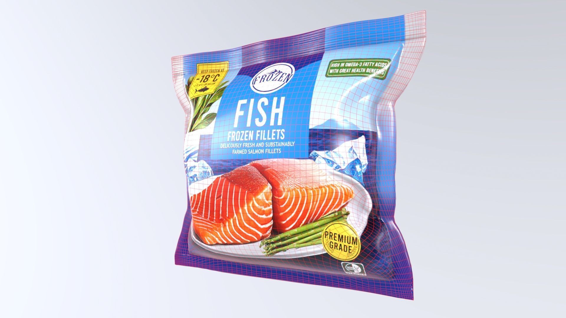 FrozenFish Low-poly 3D model_9