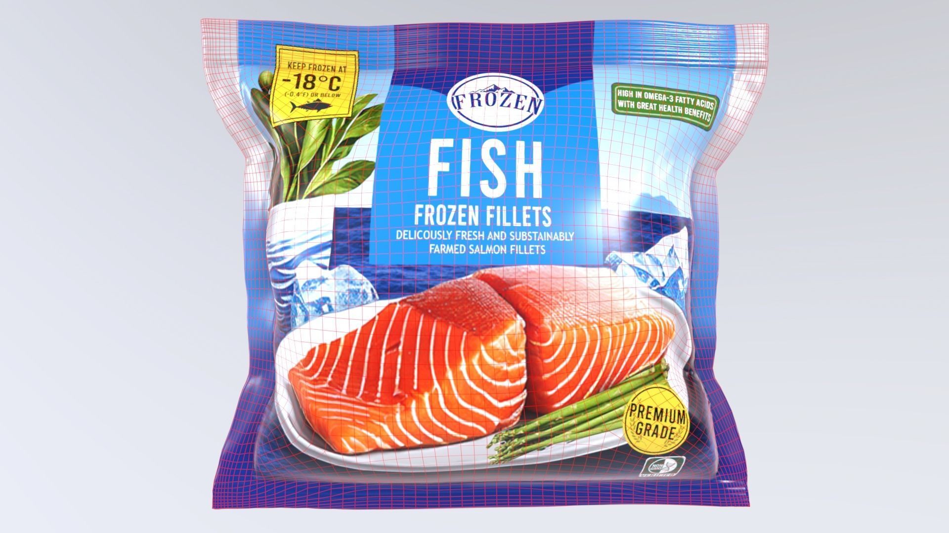 FrozenFish Low-poly 3D model_8