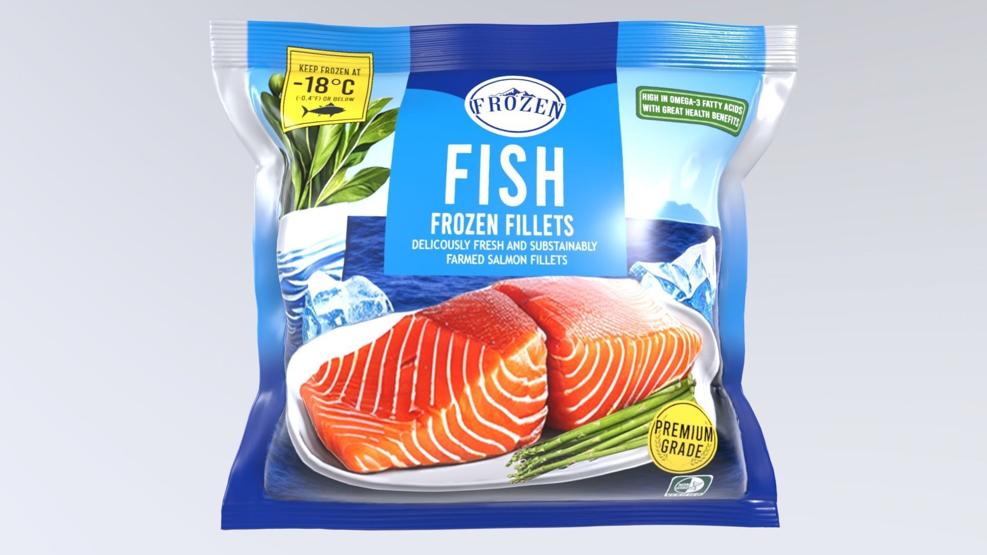 FrozenFish Low-poly 3D model_3