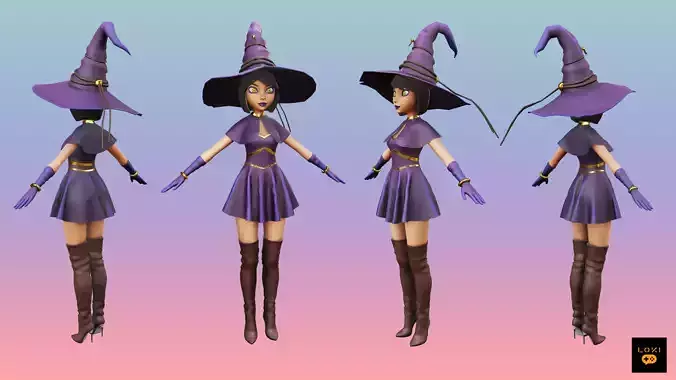 3D Stylized Witch Character