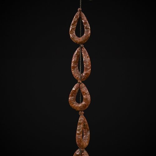 Hanging Turkey Kielbasa Low-poly 3D model 7