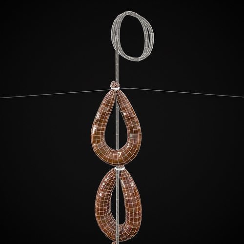 Hanging Turkey Kielbasa Low-poly 3D model 4