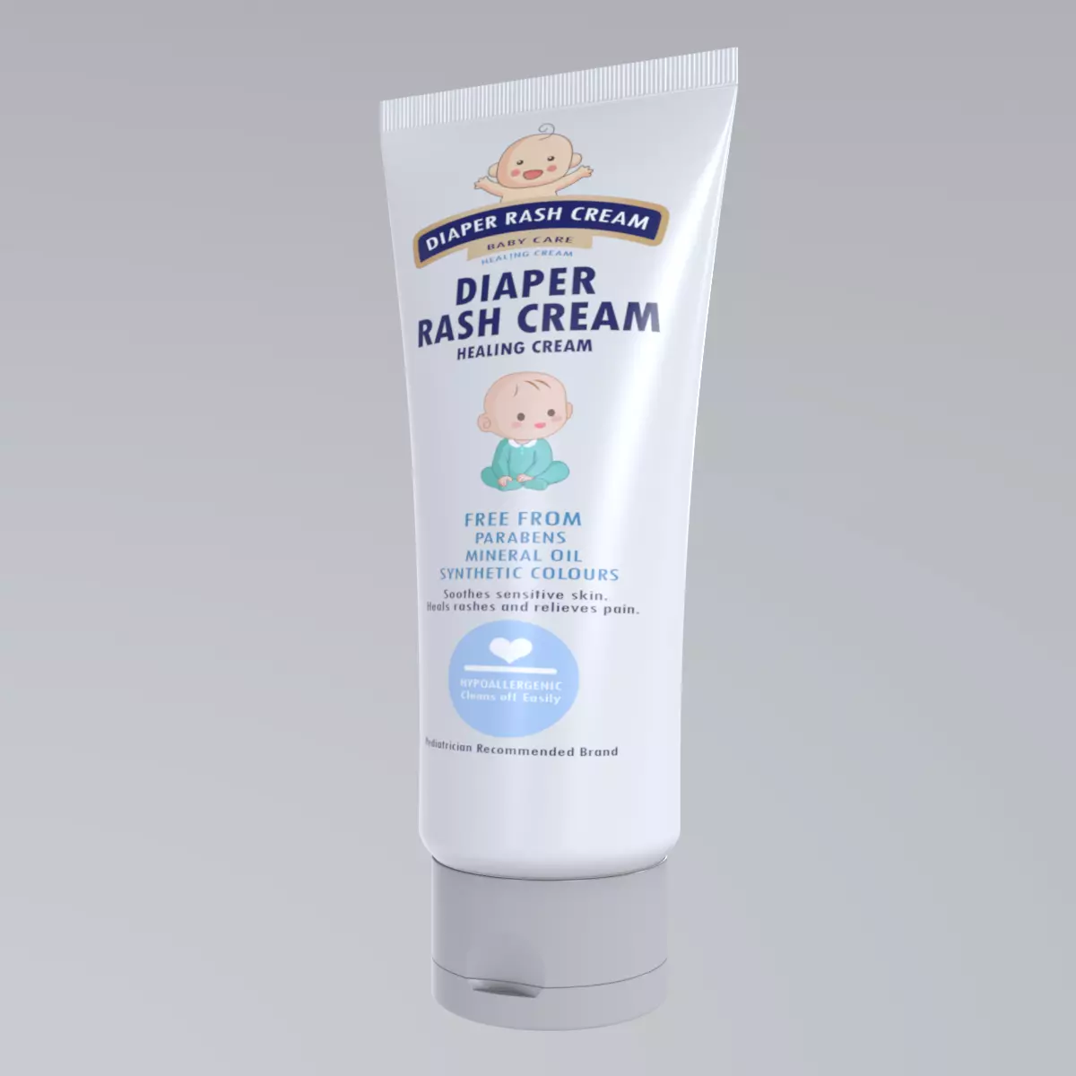 DiaperRashCream Low-poly 3D model_0