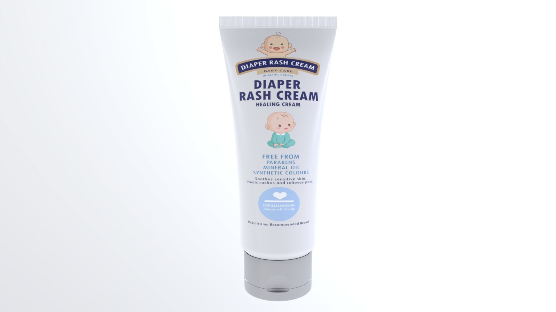 DiaperRashCream Low-poly 3D model_3