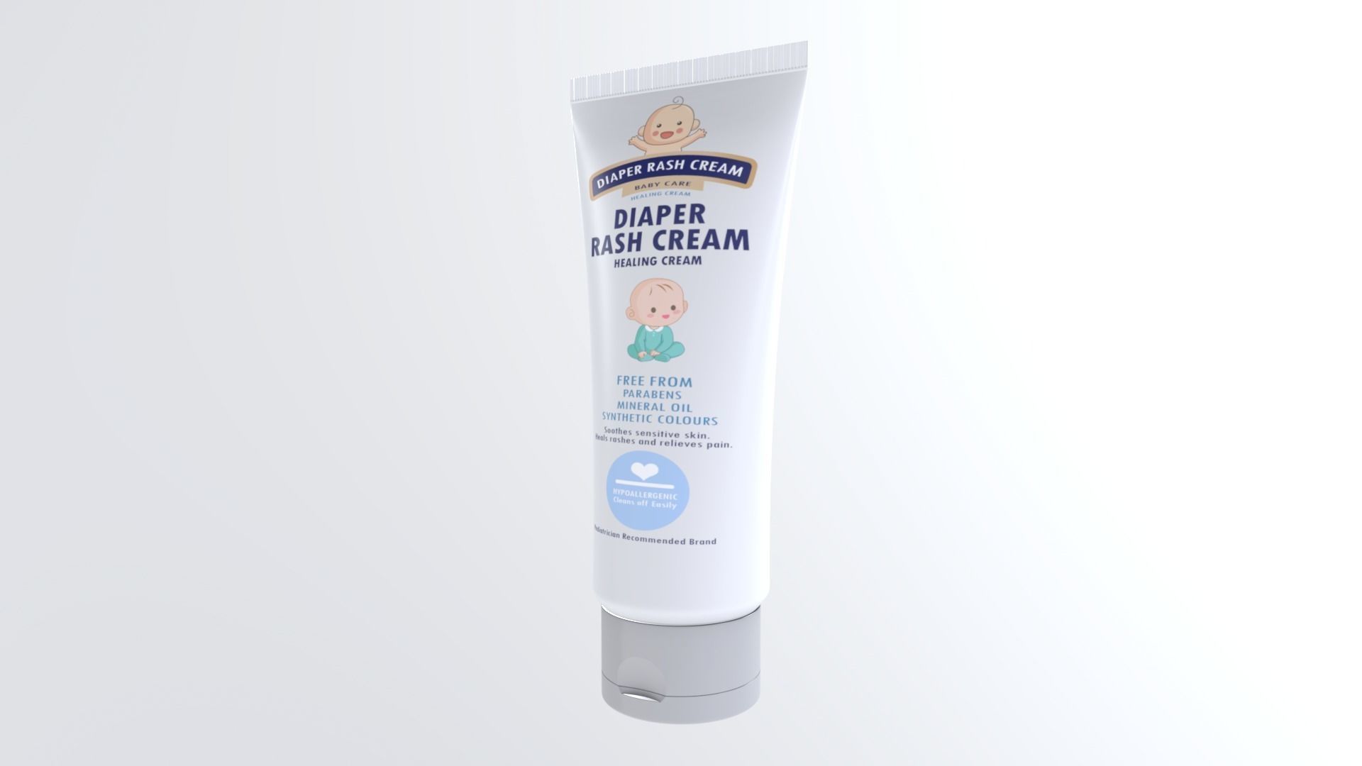 DiaperRashCream Low-poly 3D model_2