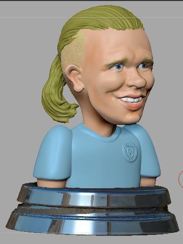 Erling Haaland cartoon 3D print model_1