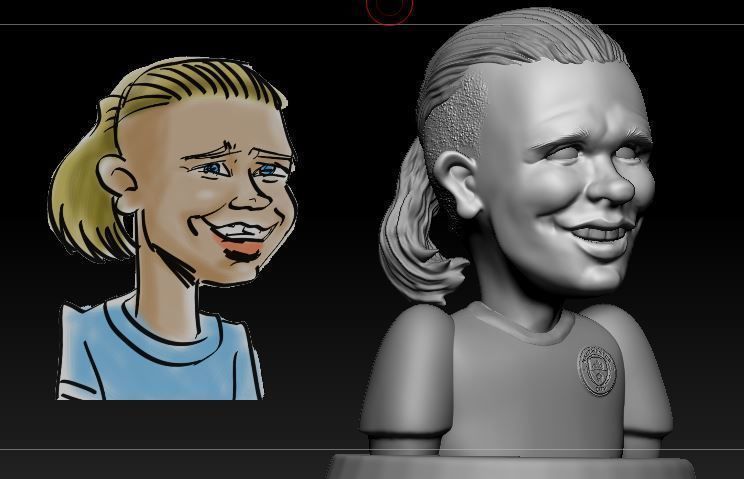 Erling Haaland cartoon 3D print model_2