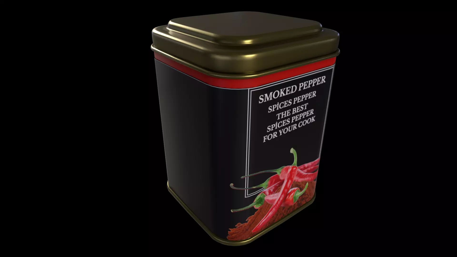 Pepper-Smoked Pepper-PBR GAME READY Low-poly 3D model_0