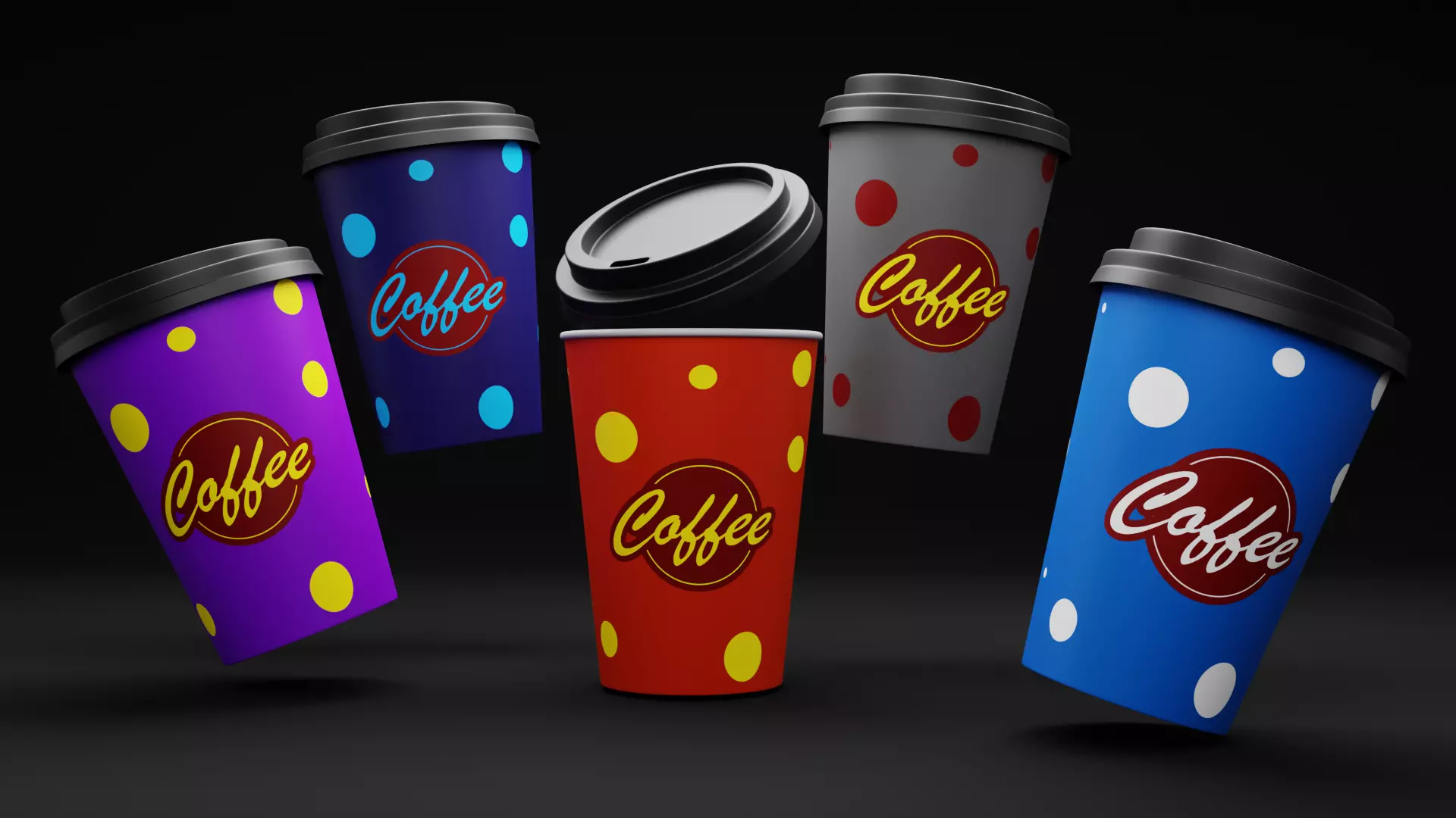 Coffee Cup Low-poly 3D model