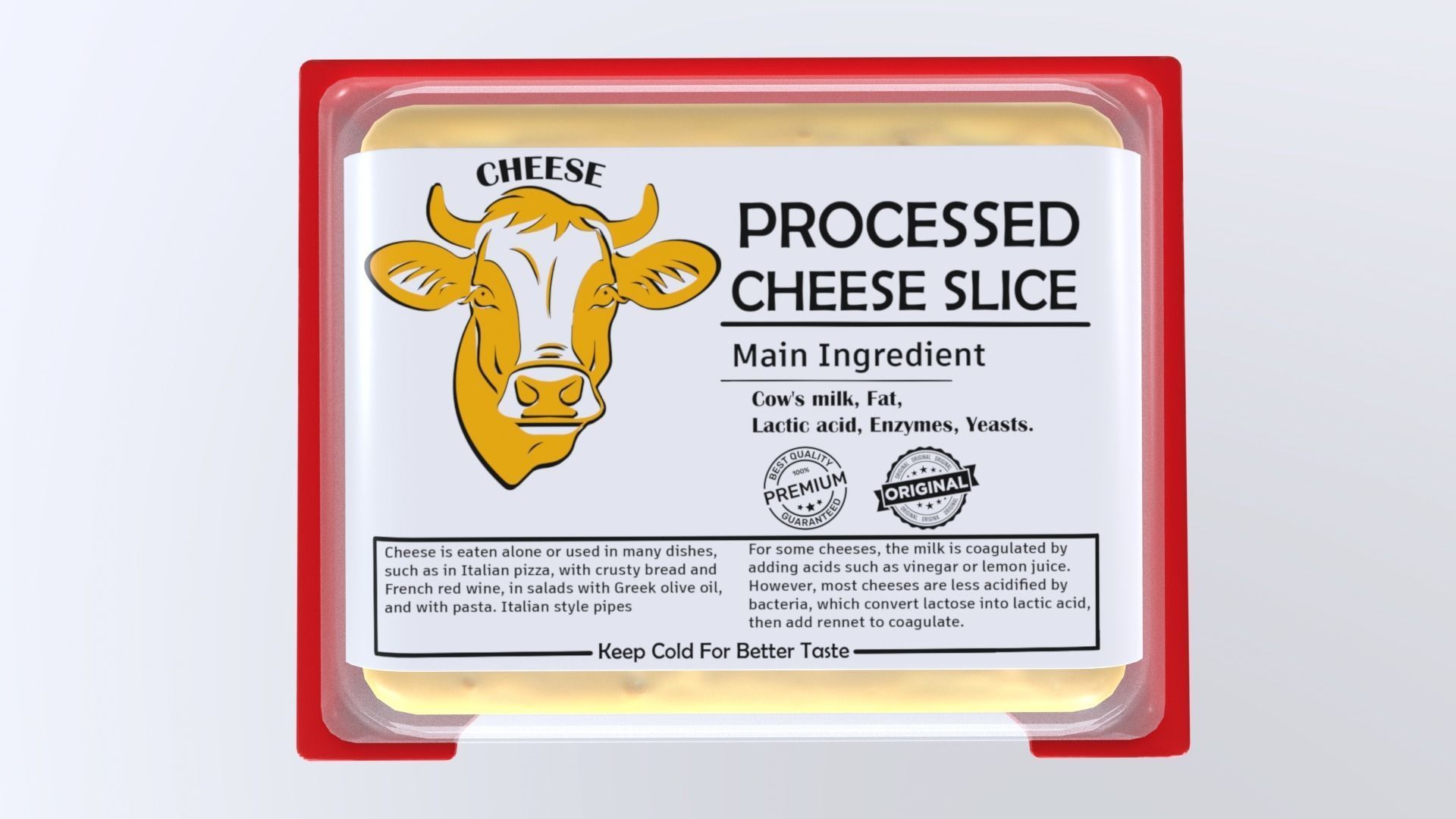 ProcessedCheeseSlice Low-poly 3D model_2