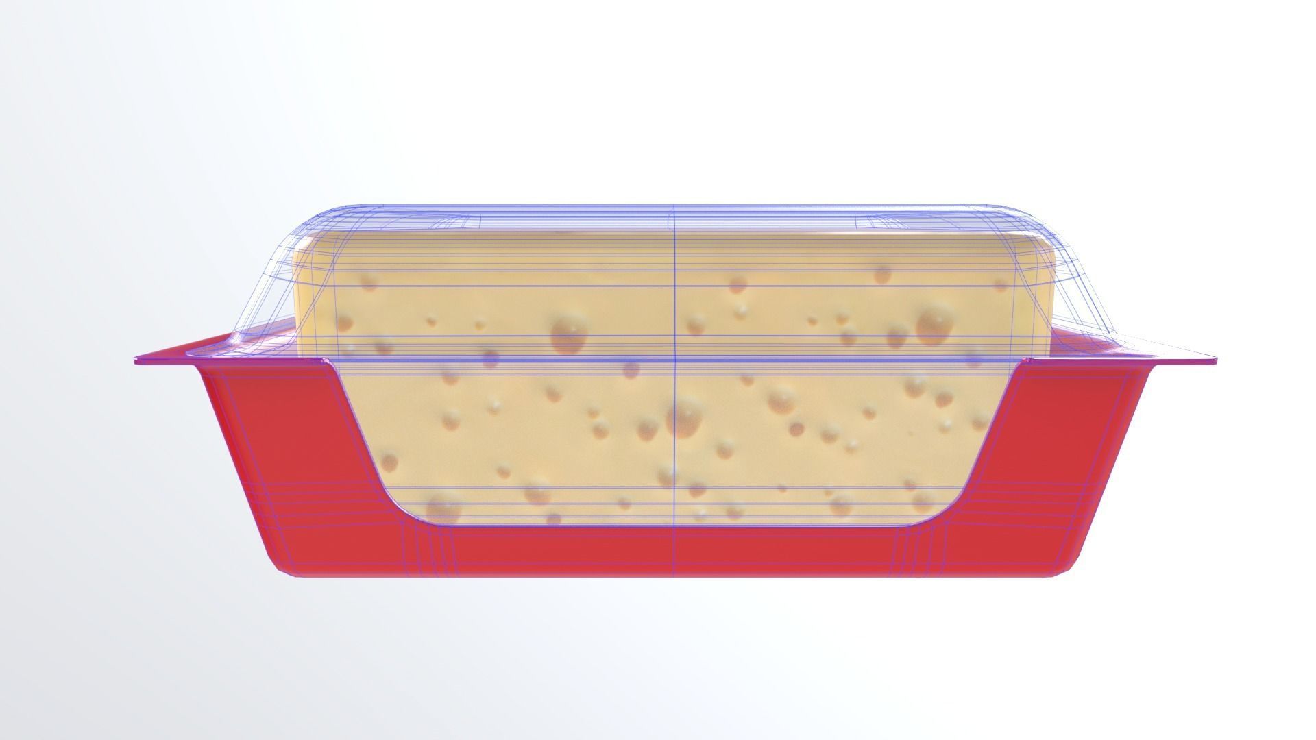 ProcessedCheeseSlice Low-poly 3D model_3