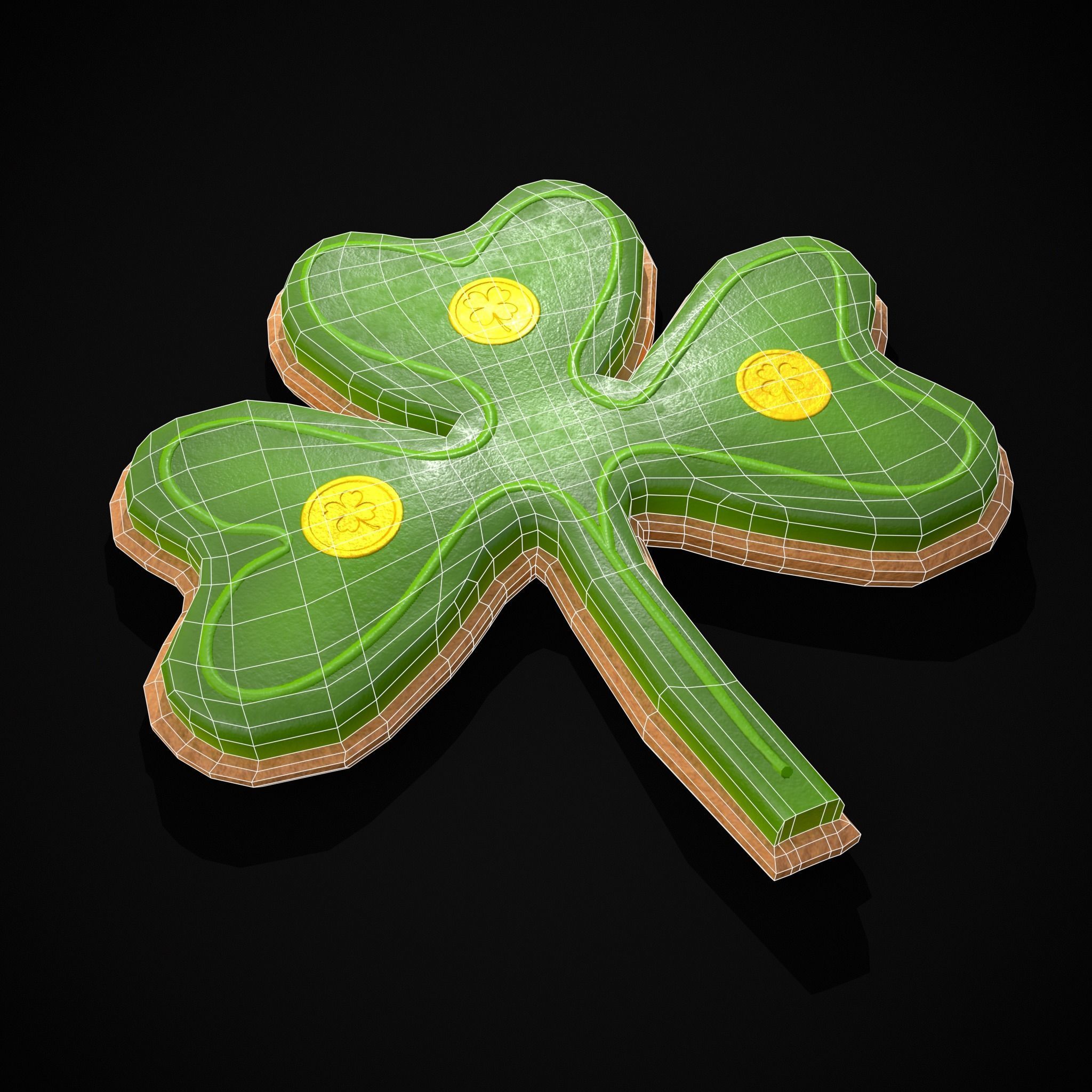 Lucky StPatricks Cookies Low-poly 3D model_14