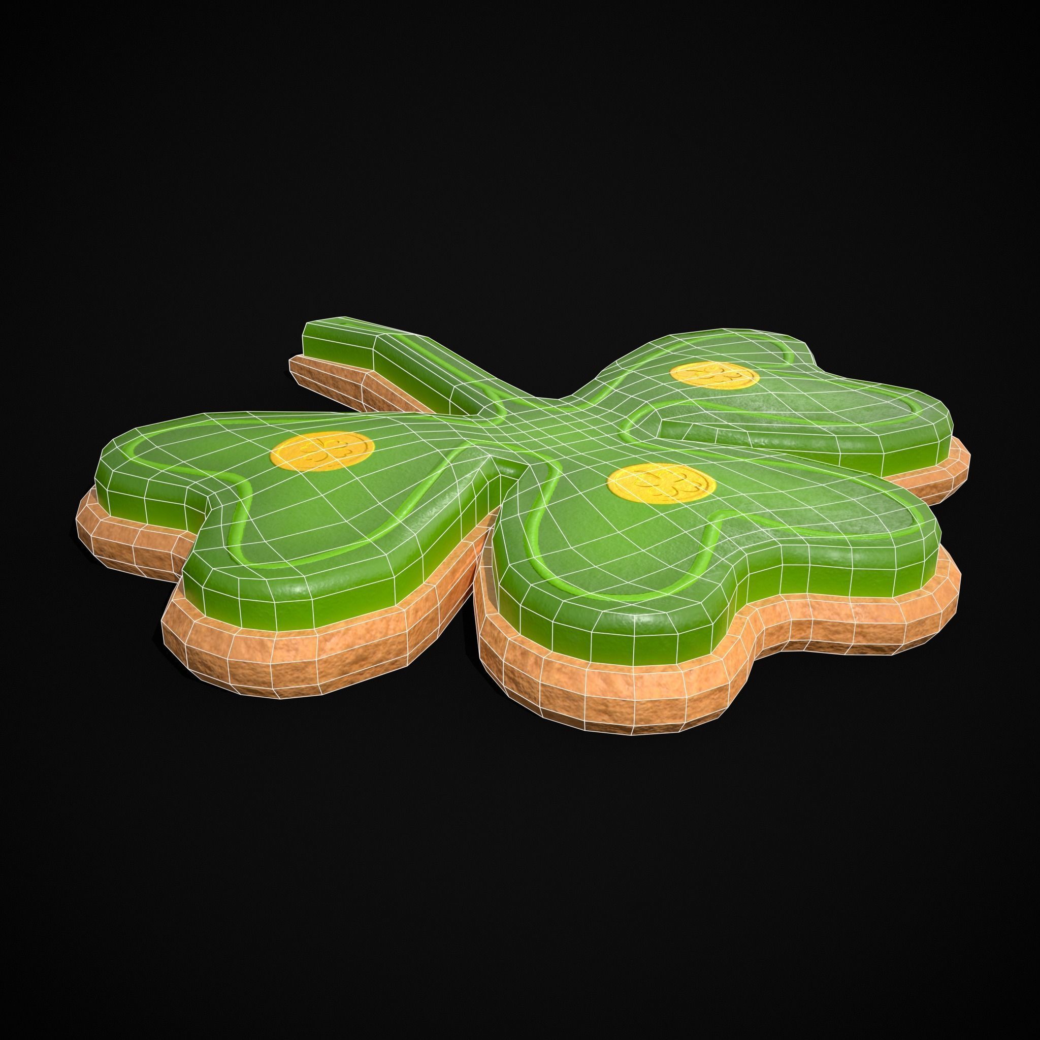 Lucky StPatricks Cookies Low-poly 3D model_16