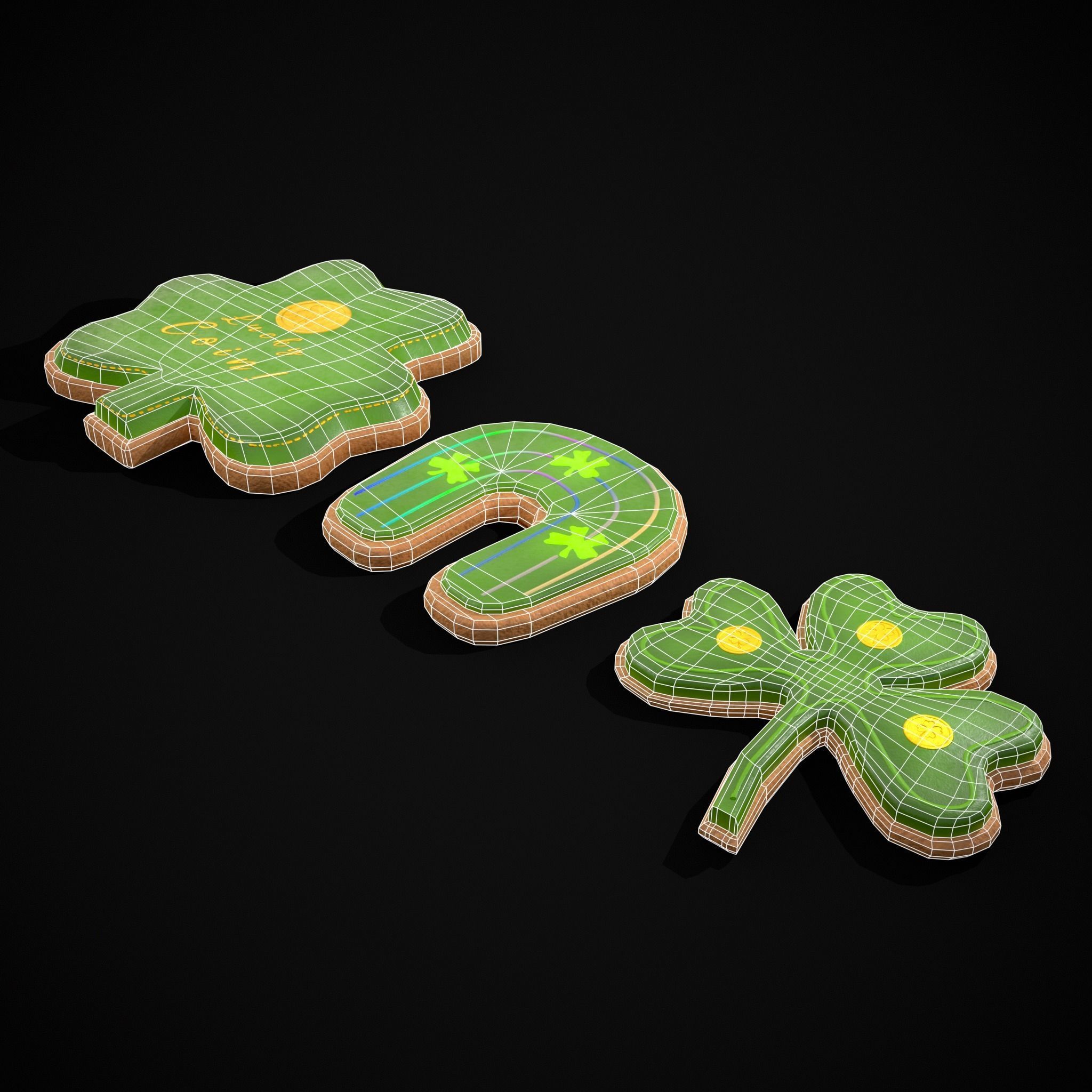 Lucky StPatricks Cookies Low-poly 3D model_32