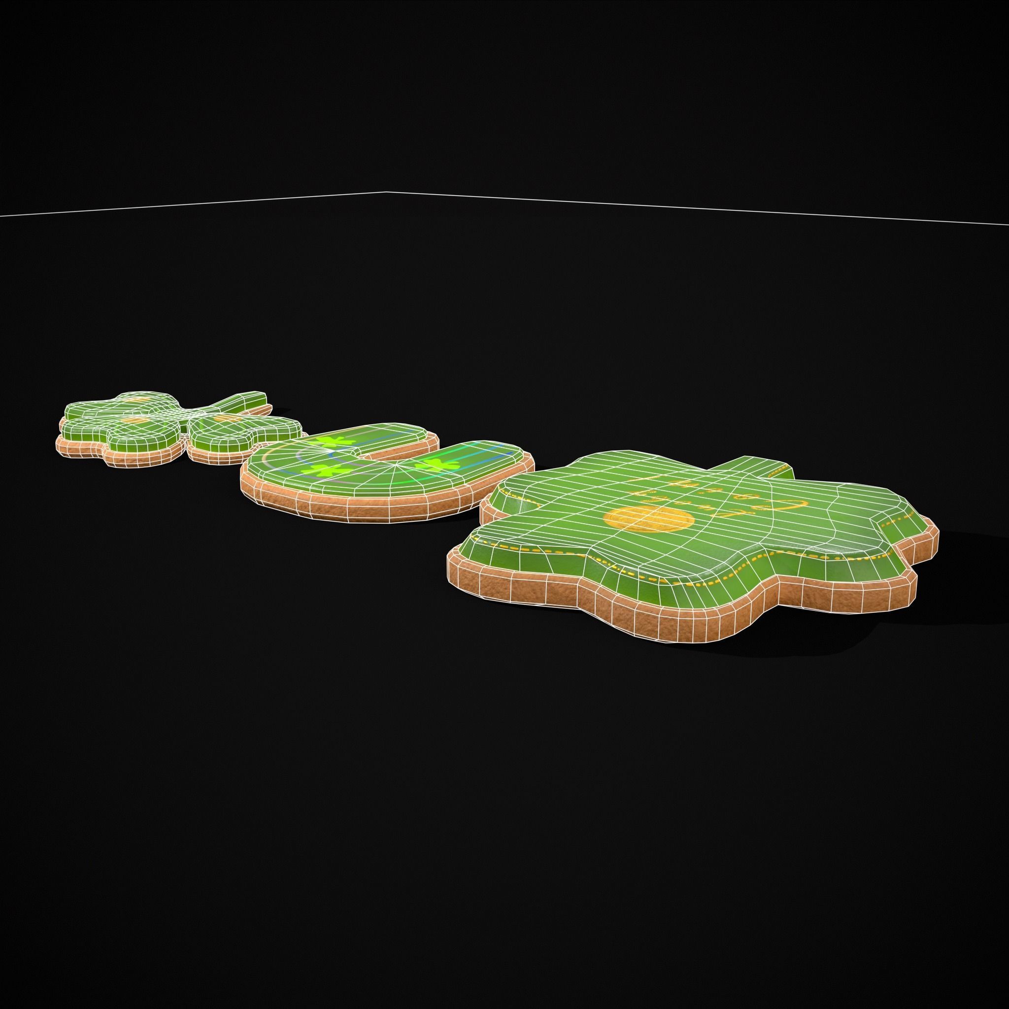 Lucky StPatricks Cookies Low-poly 3D model_12