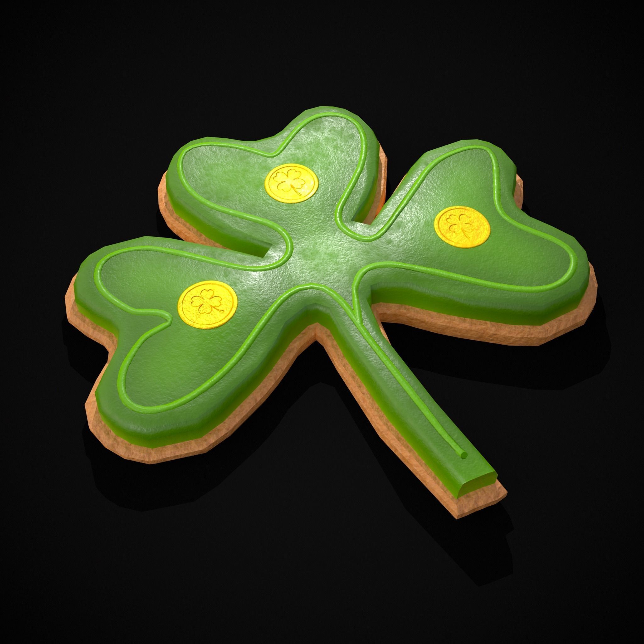 Lucky StPatricks Cookies Low-poly 3D model_13