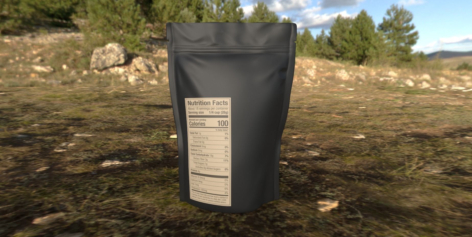 Quinoa Low-poly 3D model_5