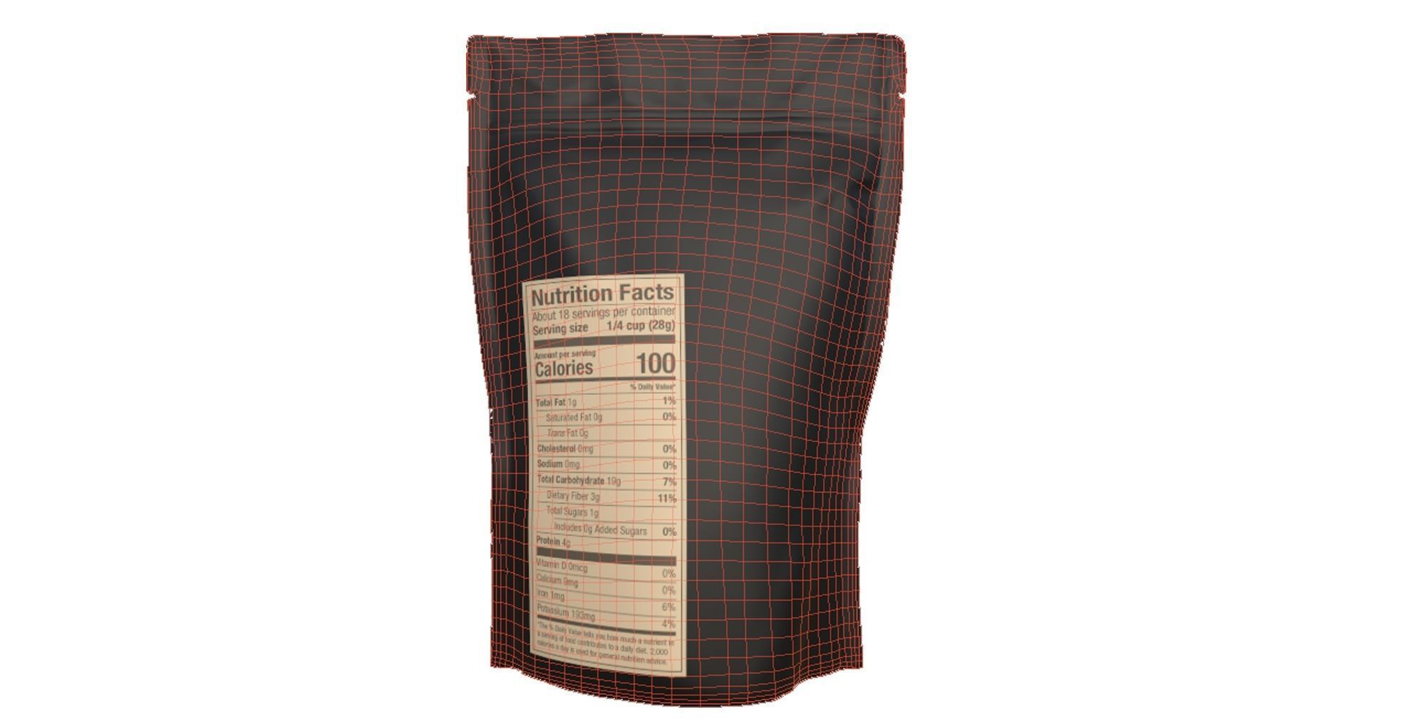 Quinoa Low-poly 3D model_2