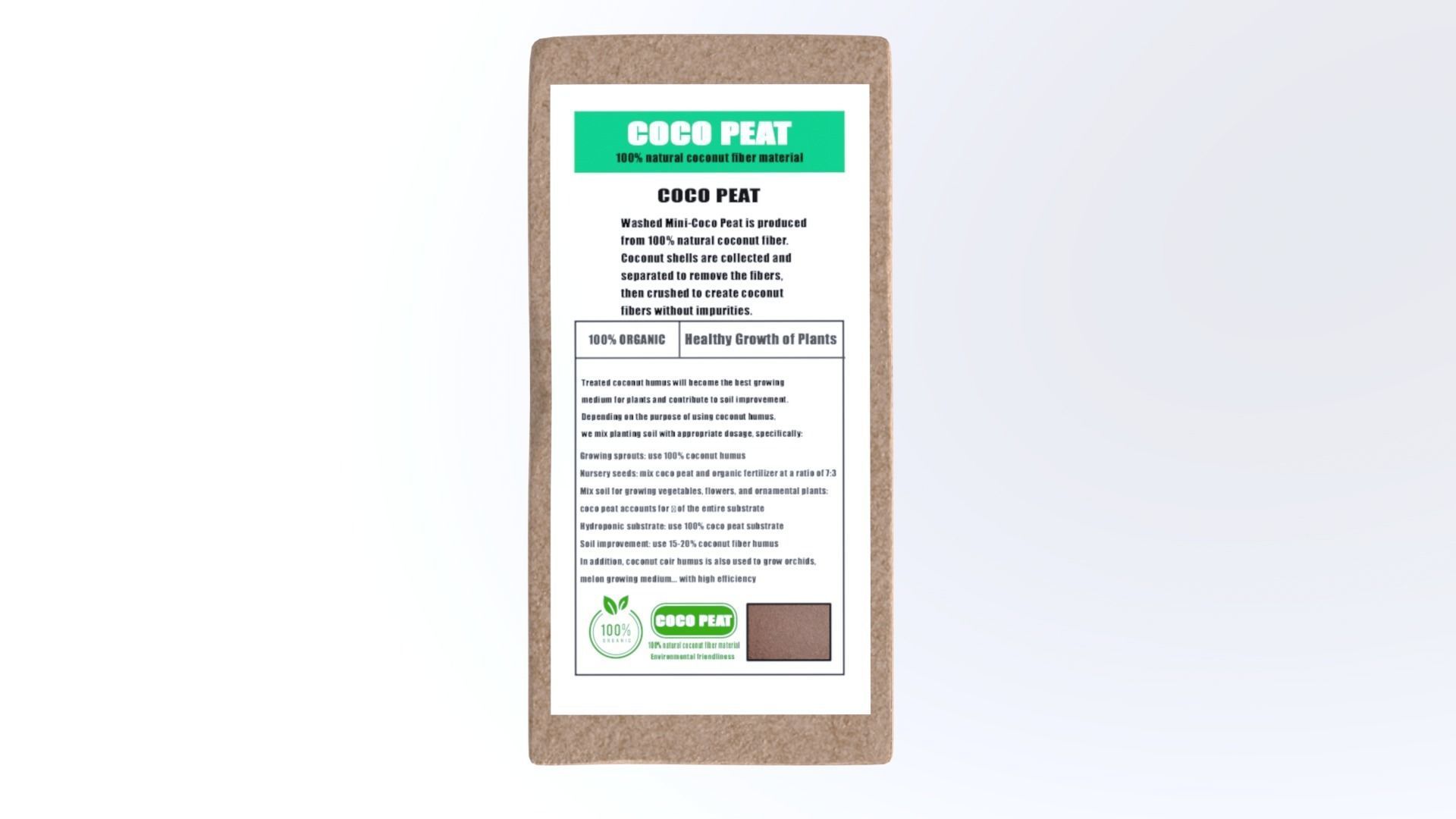 CocoPeat Low-poly 3D model_2