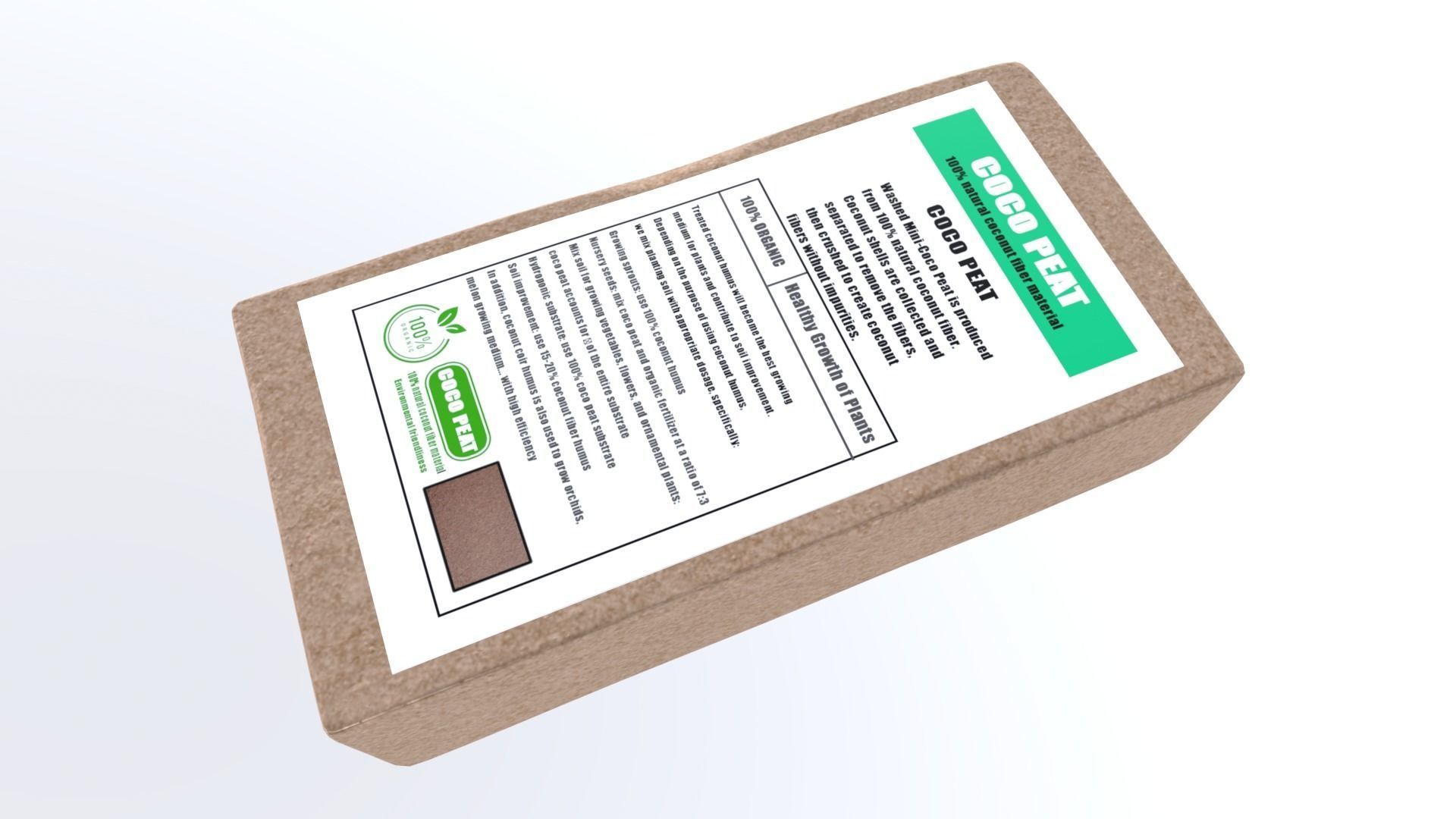 CocoPeat Low-poly 3D model_10