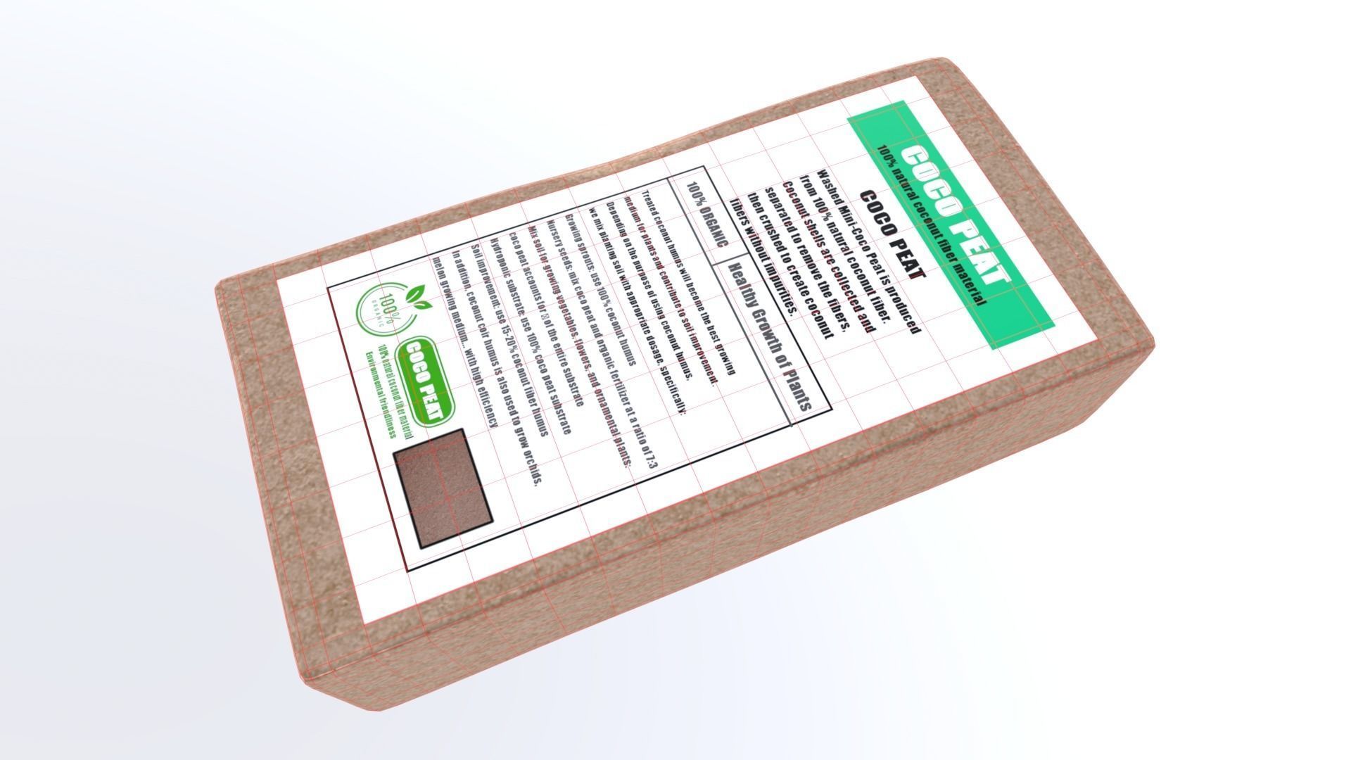 CocoPeat Low-poly 3D model_6