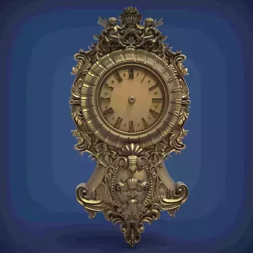 Carved clock for 3D printing and CNC