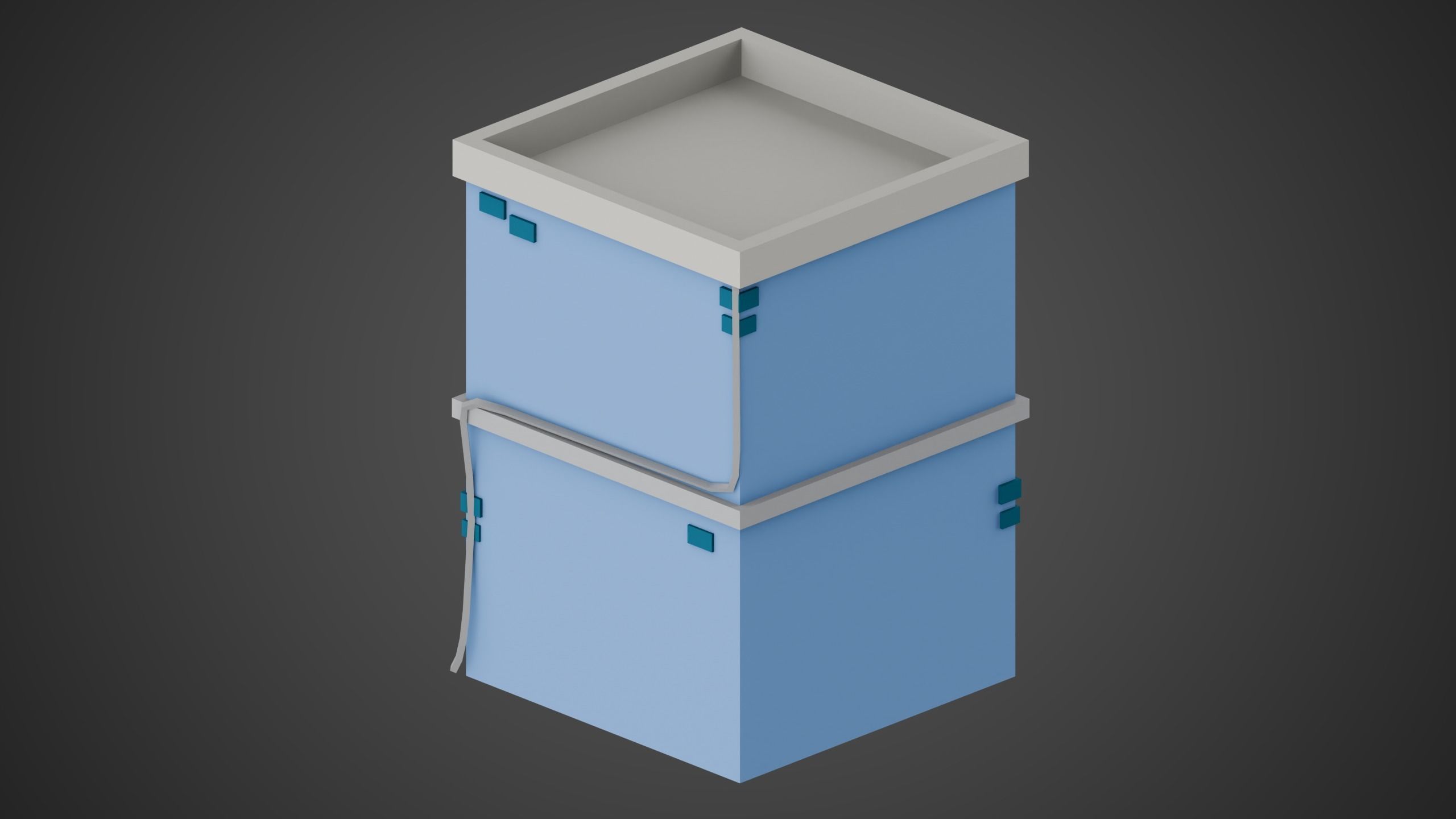 City Buildings Low-poly 3D model_4