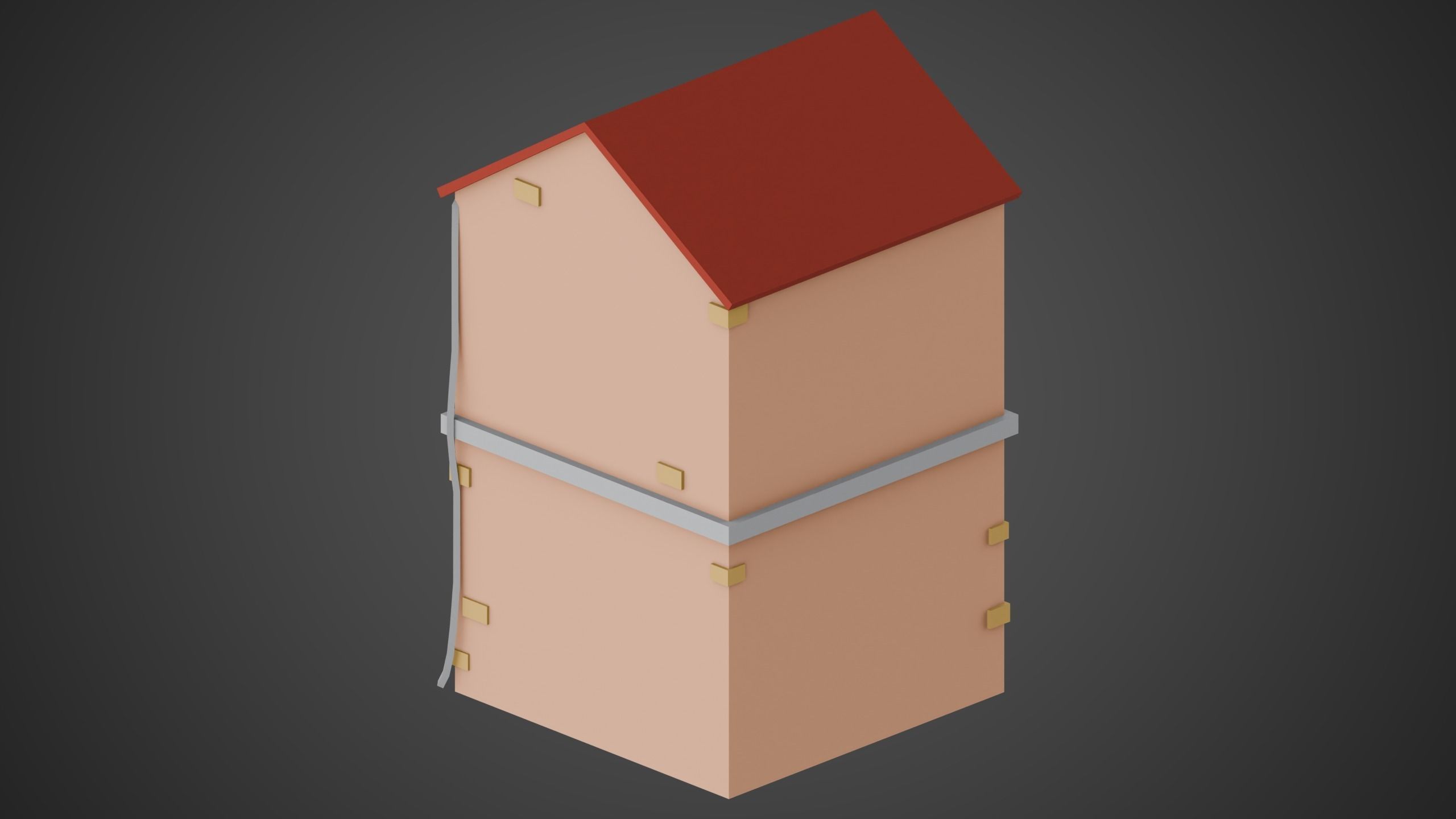 City Buildings Low-poly 3D model_5