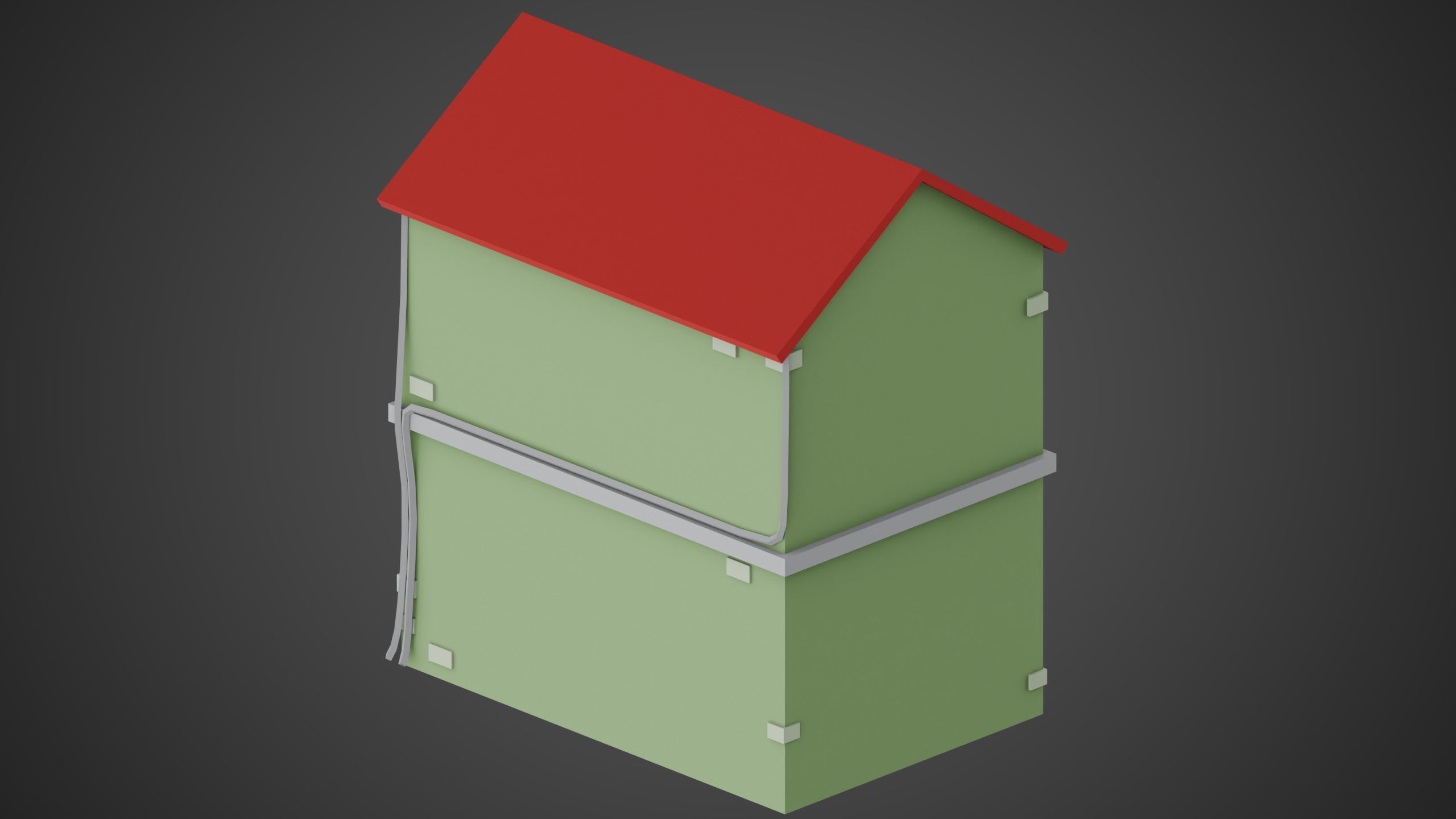 City Buildings Low-poly 3D model_7