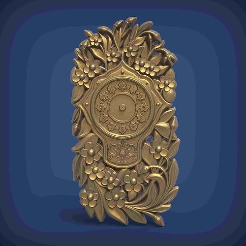 Carved clock for 3D printing and CNC 3D print model