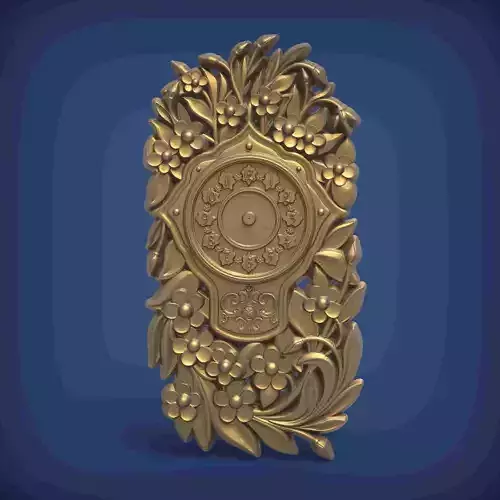 Carved clock for 3D printing and CNC