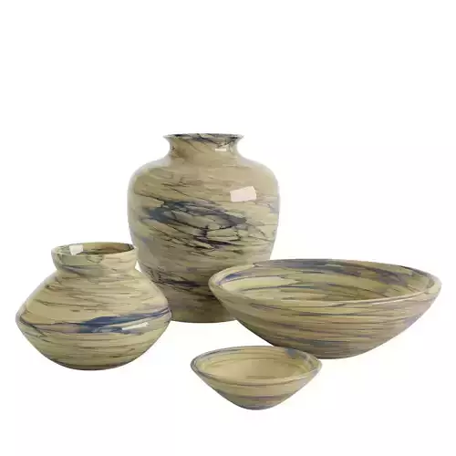Handcrafted Marbled Ceramic Collection