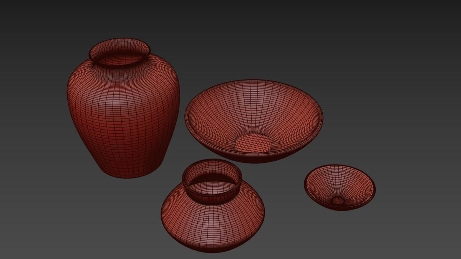 Handcrafted Marbled Ceramic Collection 3D model_6