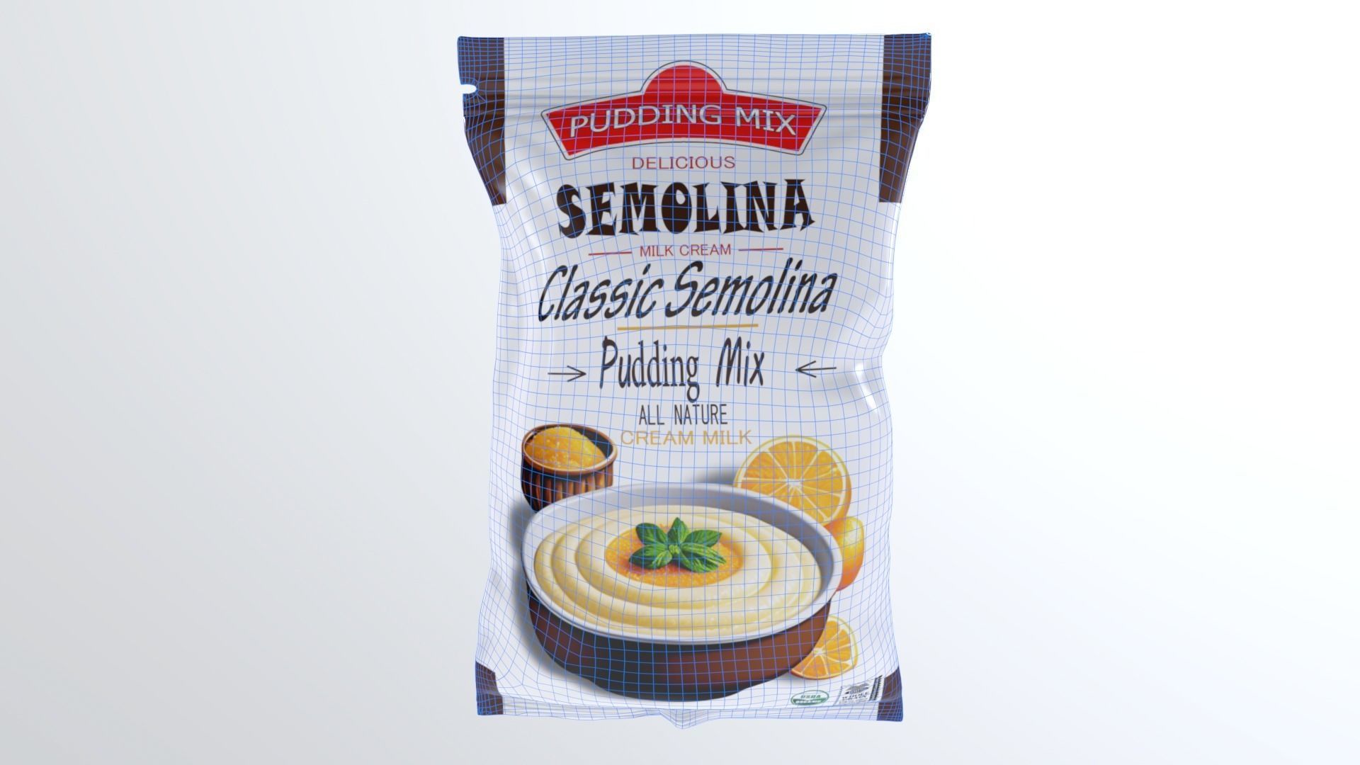 SemolinaPuddingMix Low-poly 3D model_8