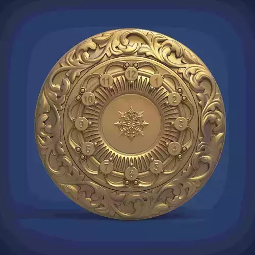 Carved clock for 3D printing and CNC
