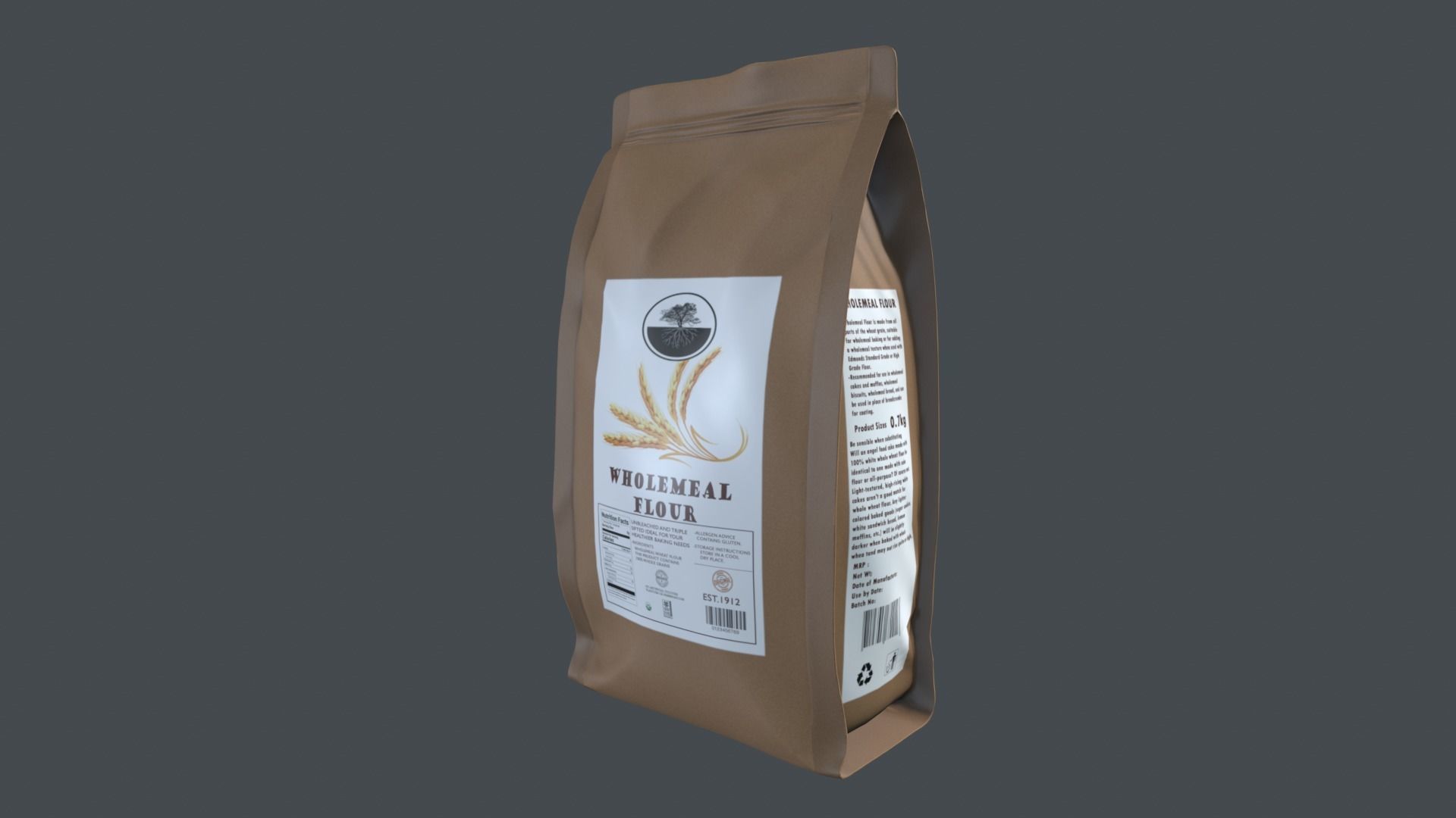 WholemealFlour Low-poly 3D model_4
