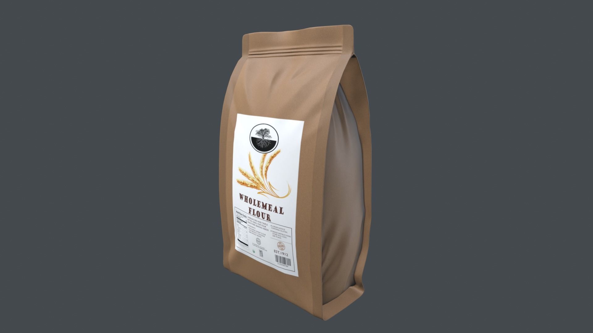 WholemealFlour Low-poly 3D model_6
