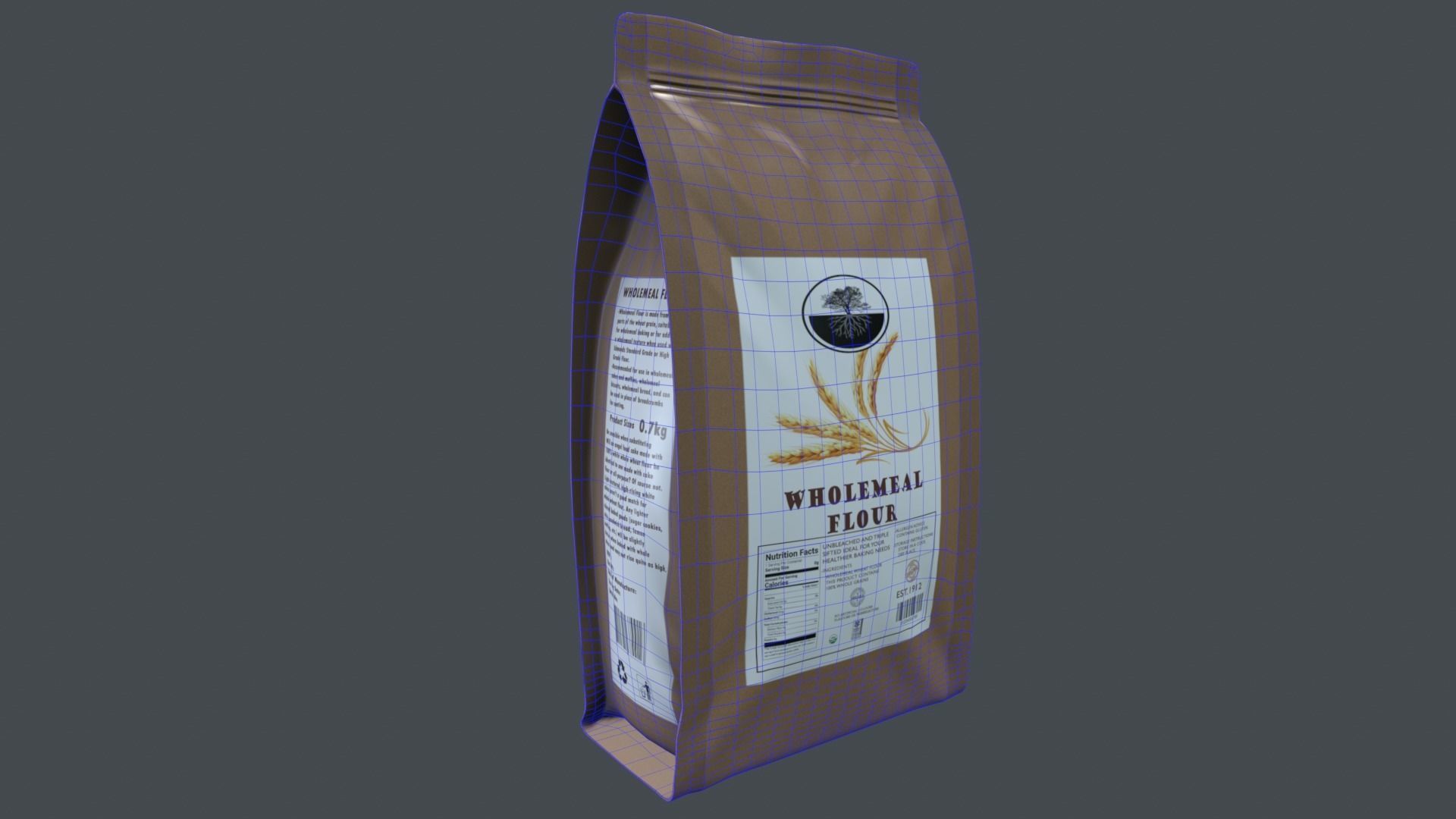 WholemealFlour Low-poly 3D model_10