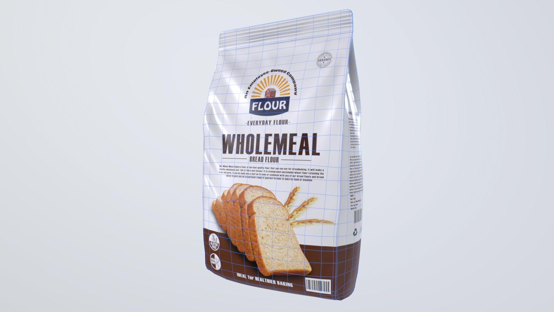WholemealFlour  Low-poly 3D model_8