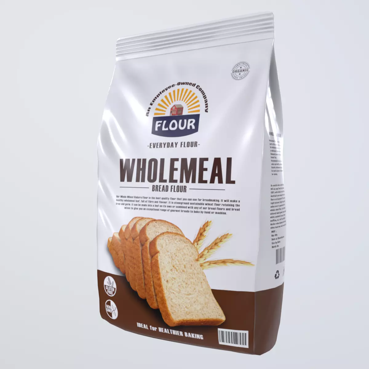 WholemealFlour  Low-poly 3D model_0